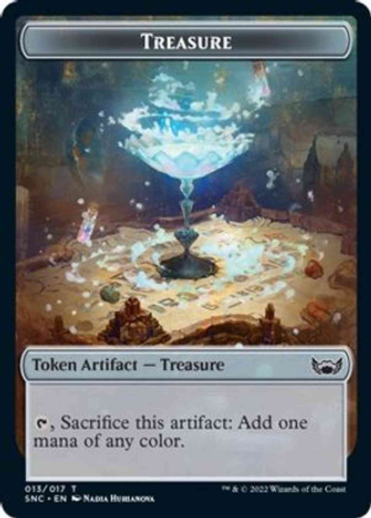 Treasure (013) // Rhino Warrior Double-sided Token magic card front