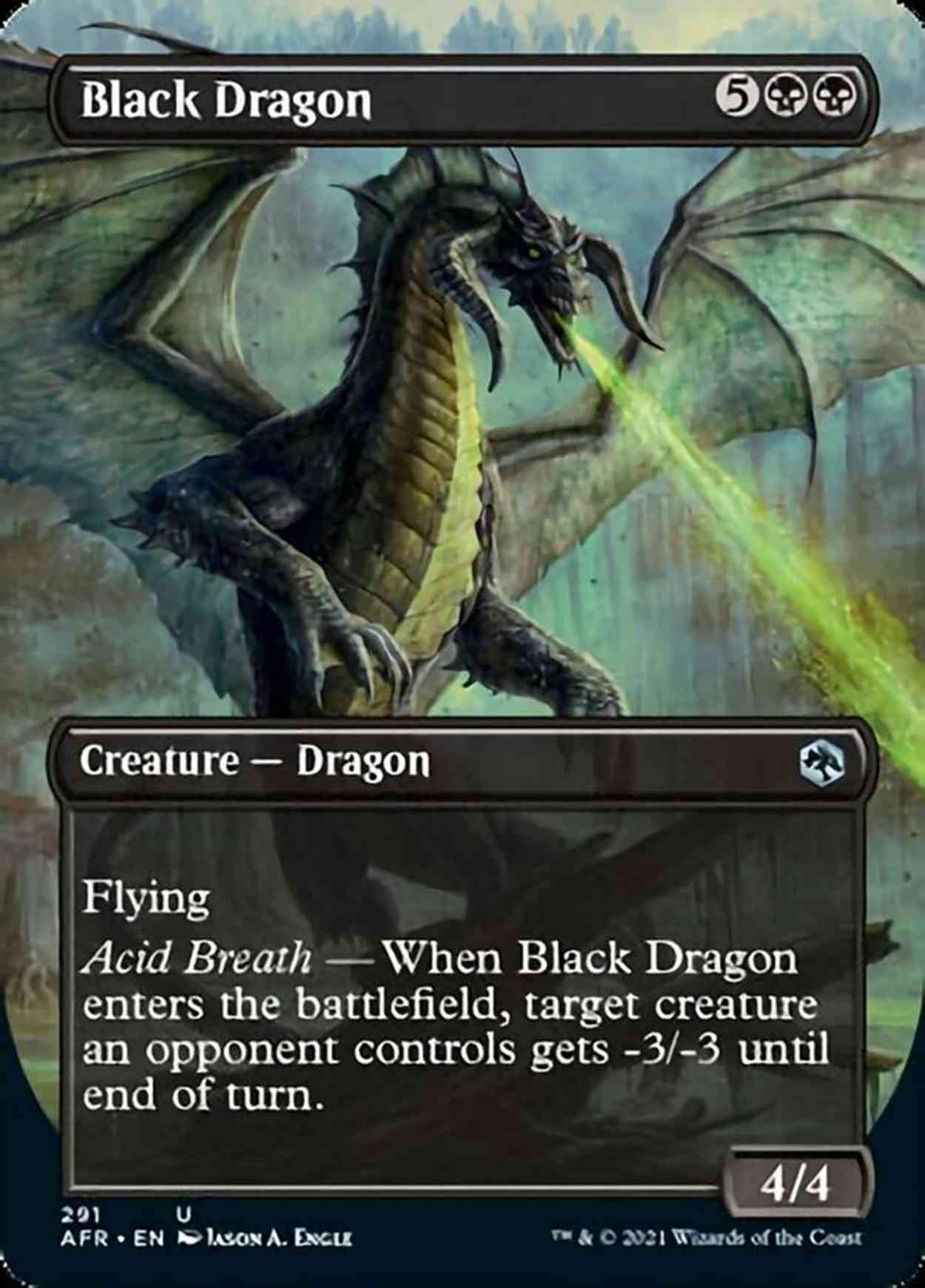 Black Dragon (Borderless) magic card front