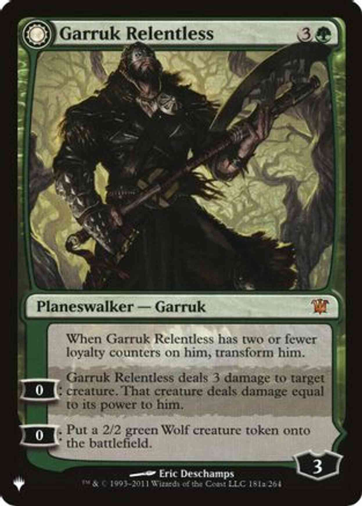 Garruk Relentless magic card front