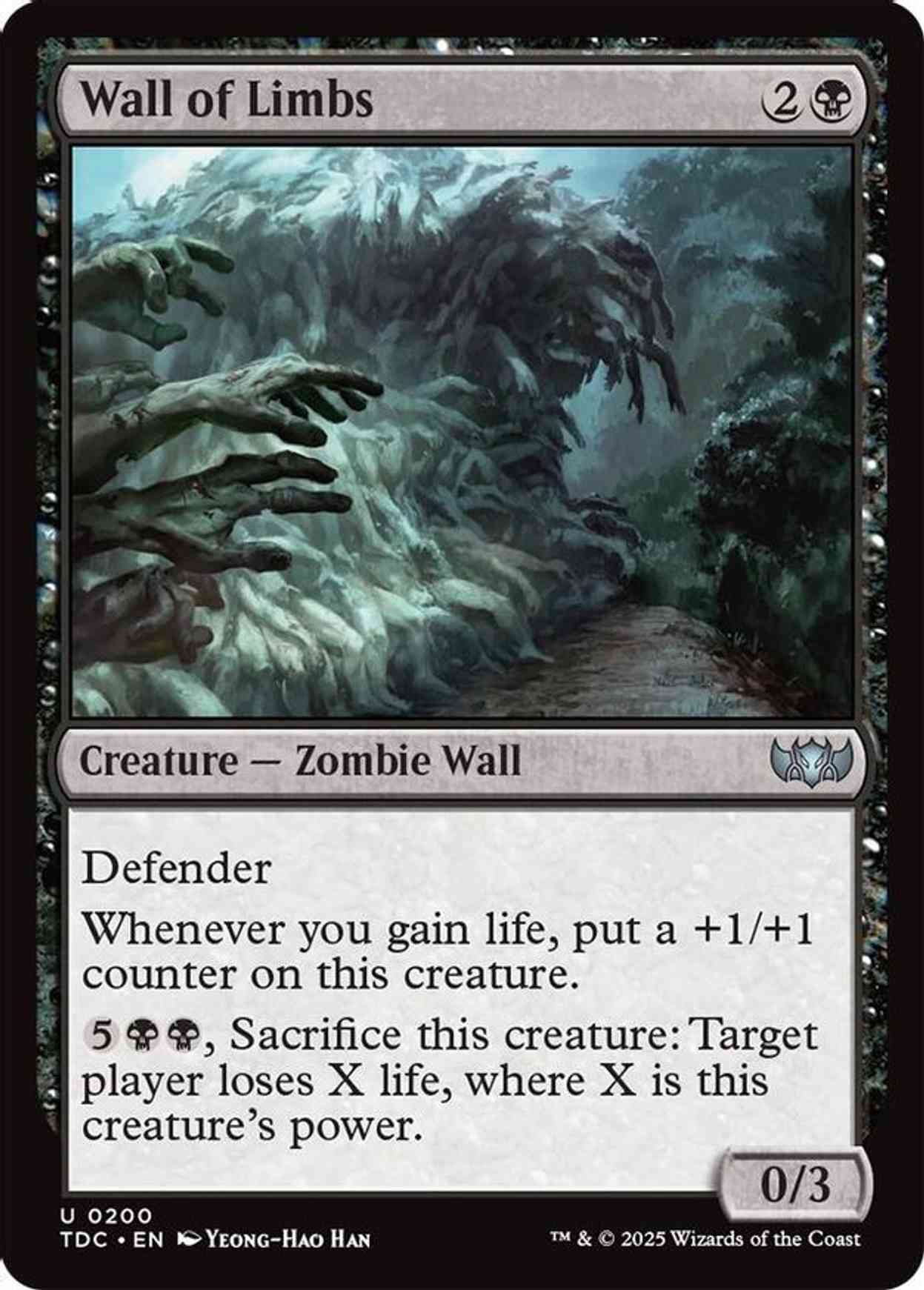 Wall of Limbs magic card front