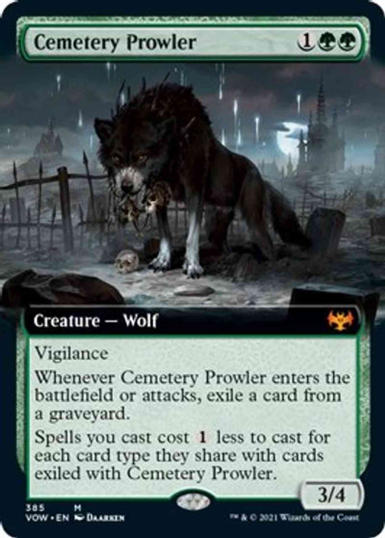 Cemetery Prowler (Extended Art) magic card front