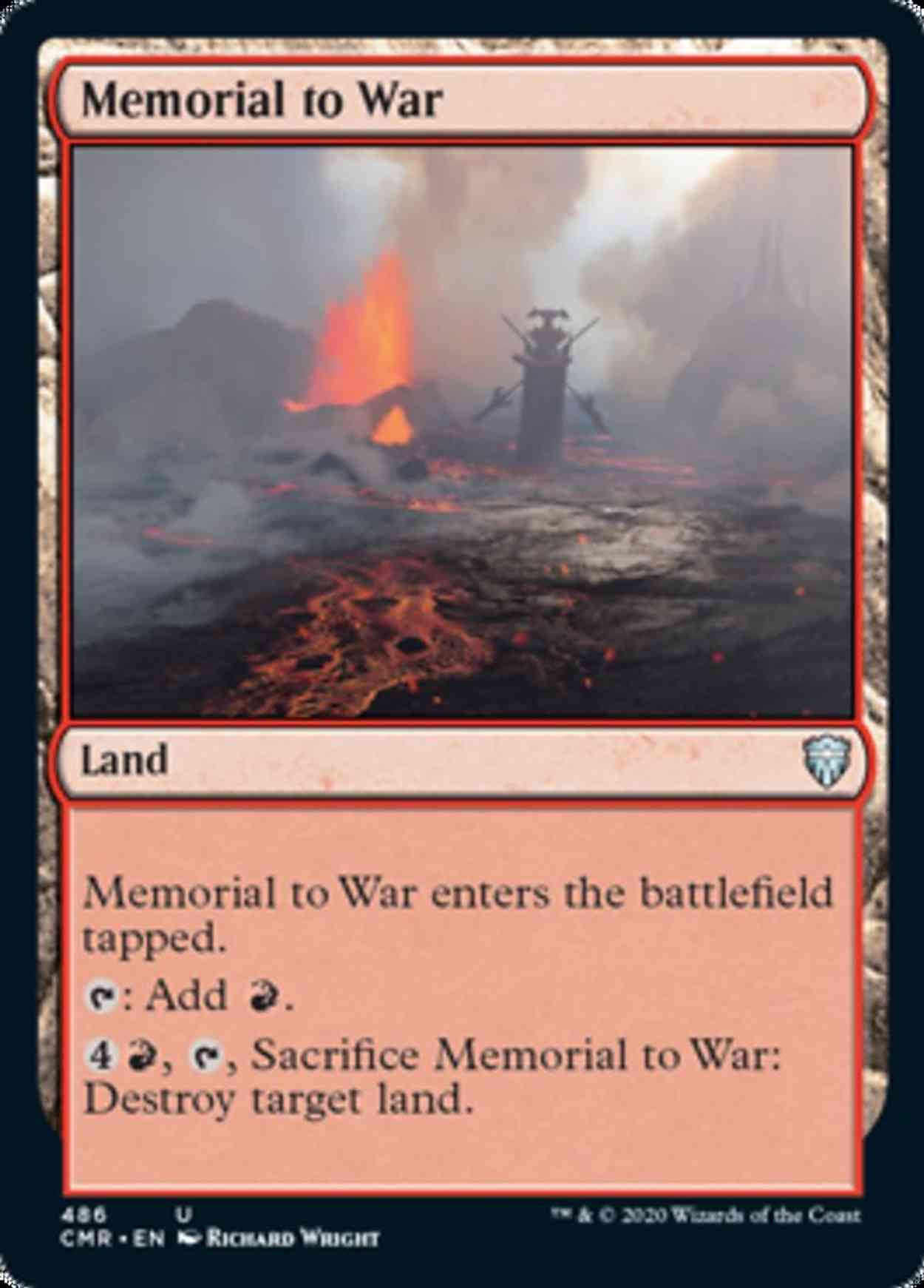 Memorial to War magic card front