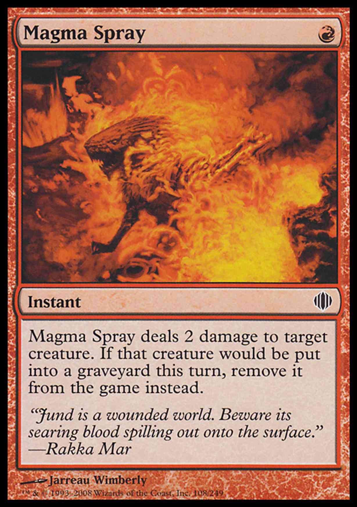 Magma Spray magic card front