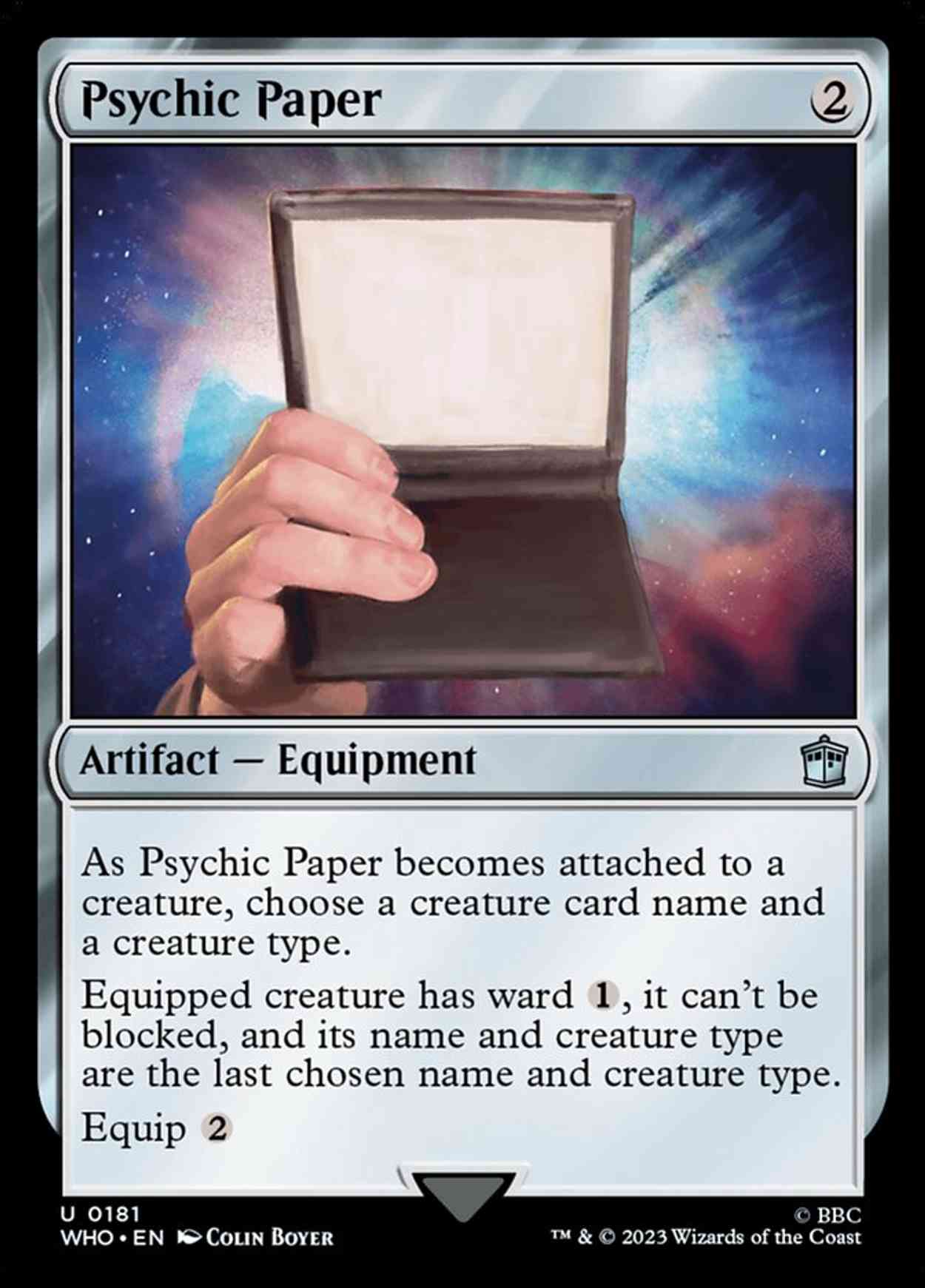 Psychic Paper magic card front