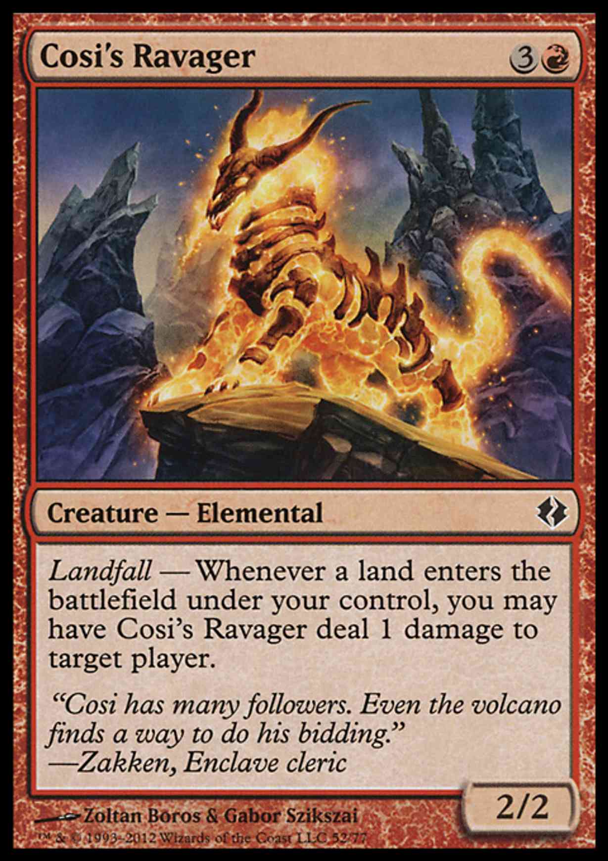 Cosi's Ravager magic card front