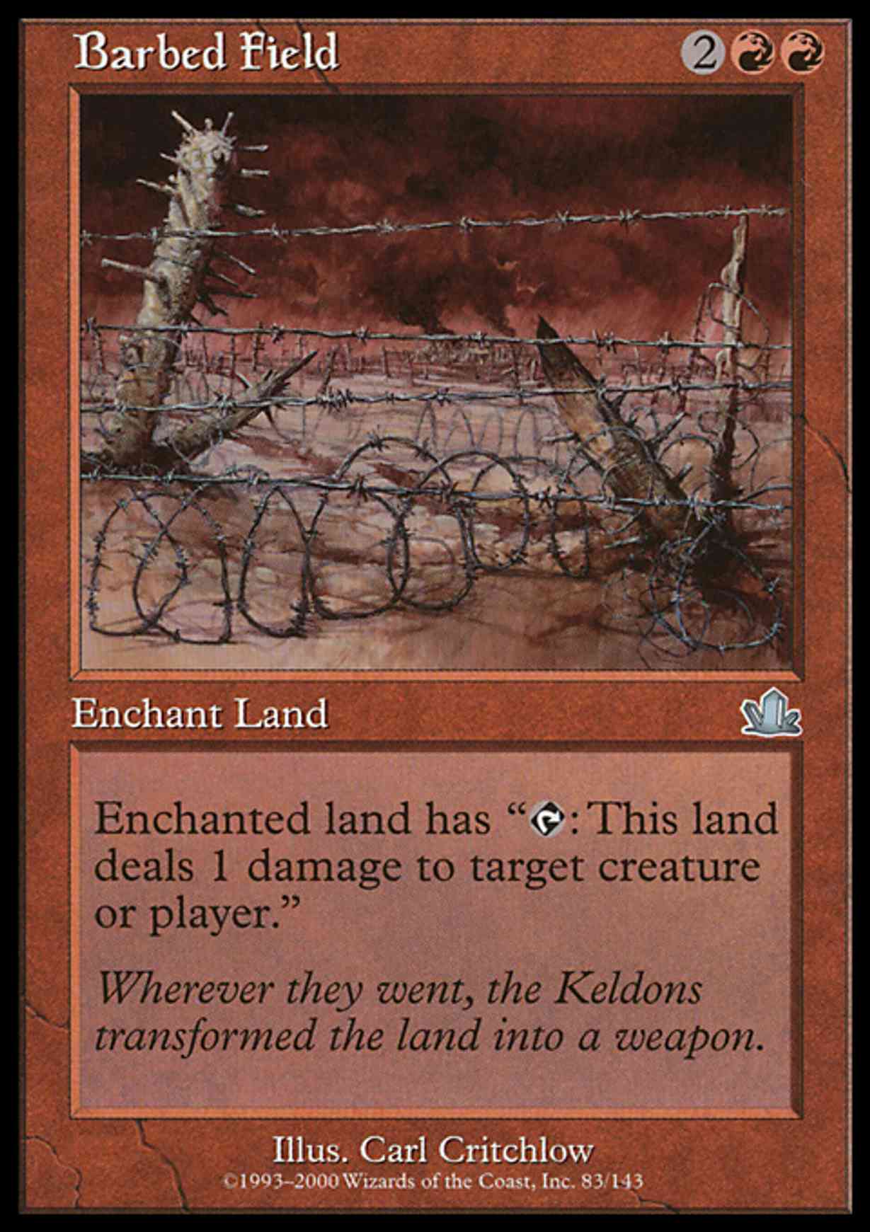 Barbed Field magic card front