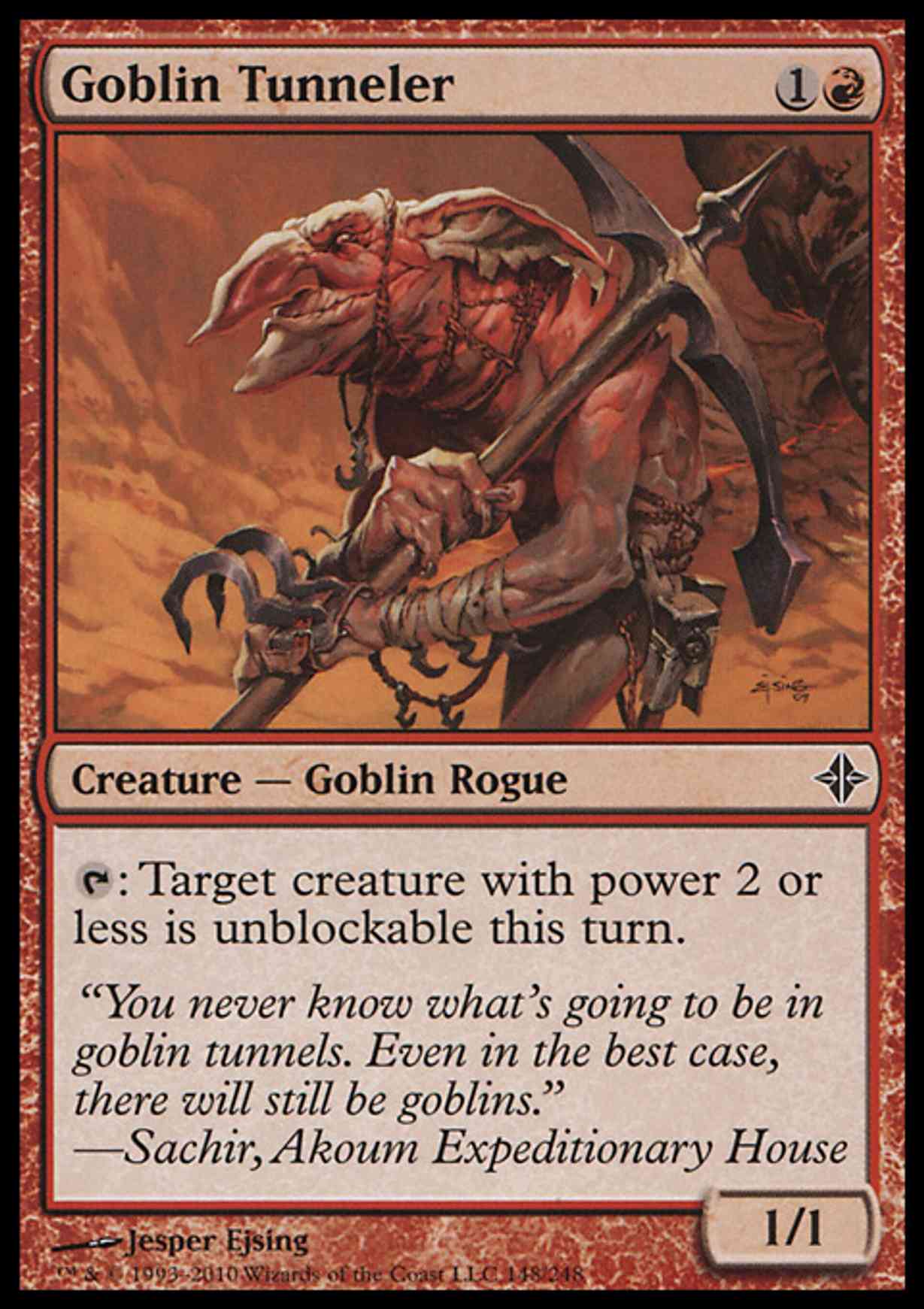 Goblin Tunneler magic card front