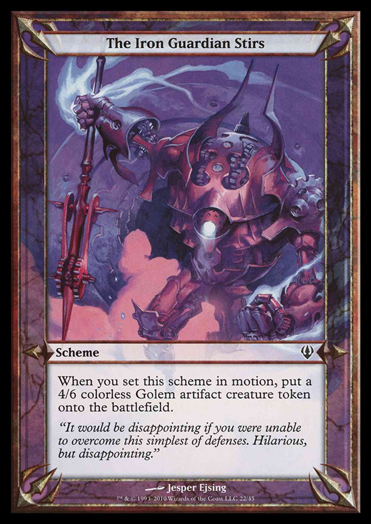 The Iron Guardian Stirs (Archenemy) magic card front