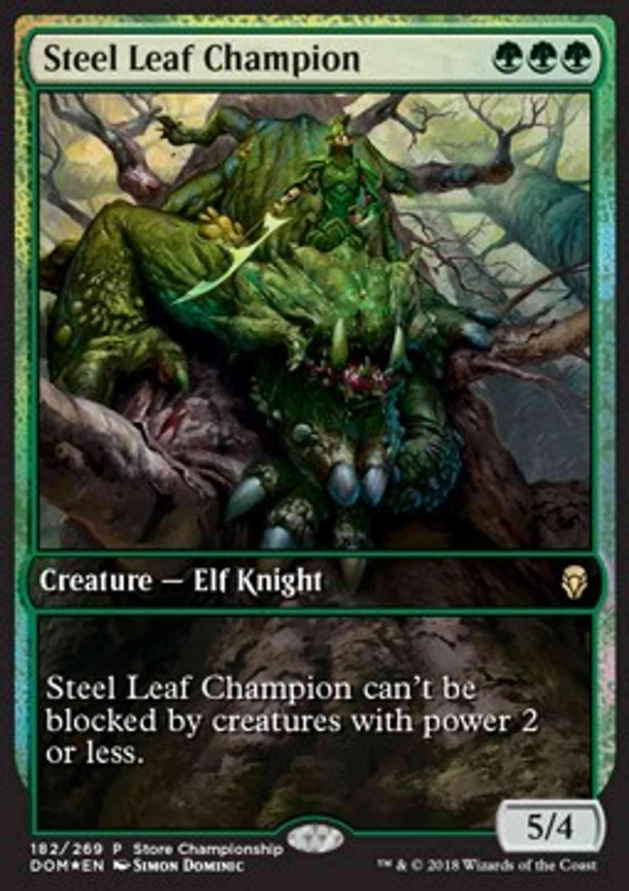 Steel Leaf Champion magic card front
