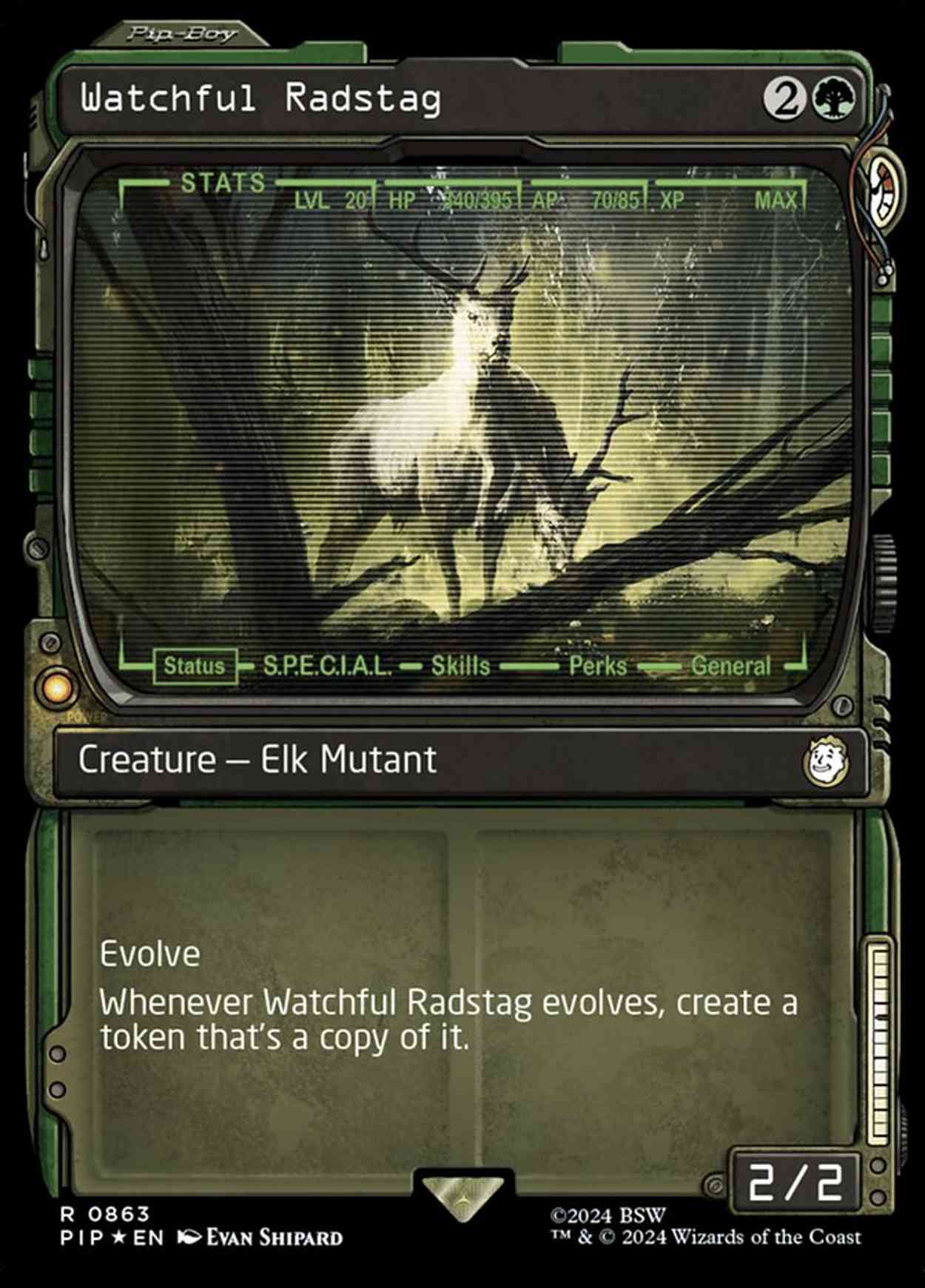 Watchful Radstag (Showcase) (Surge Foil) magic card front