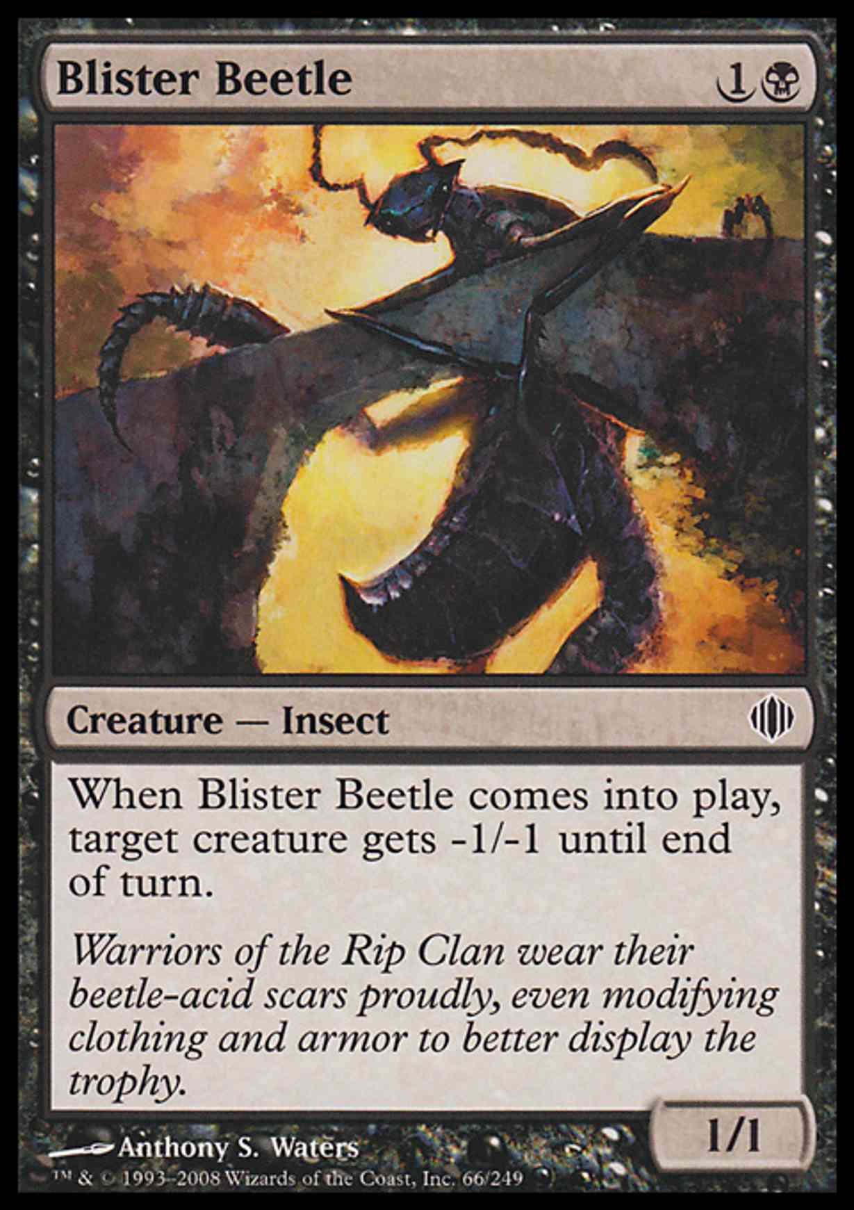 Blister Beetle magic card front