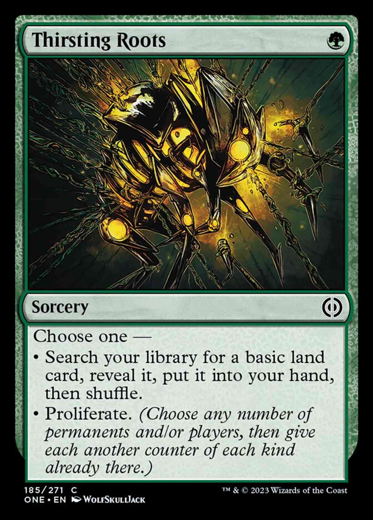 Thirsting Roots magic card front