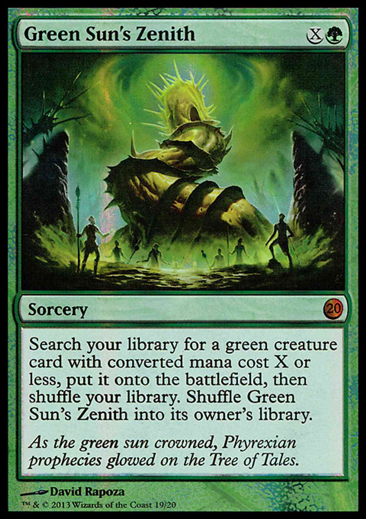 Green Sun's Zenith magic card front