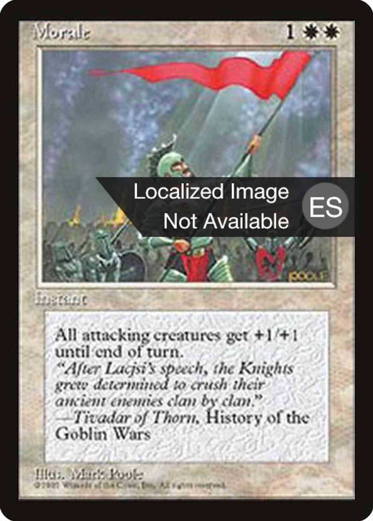 Morale magic card front