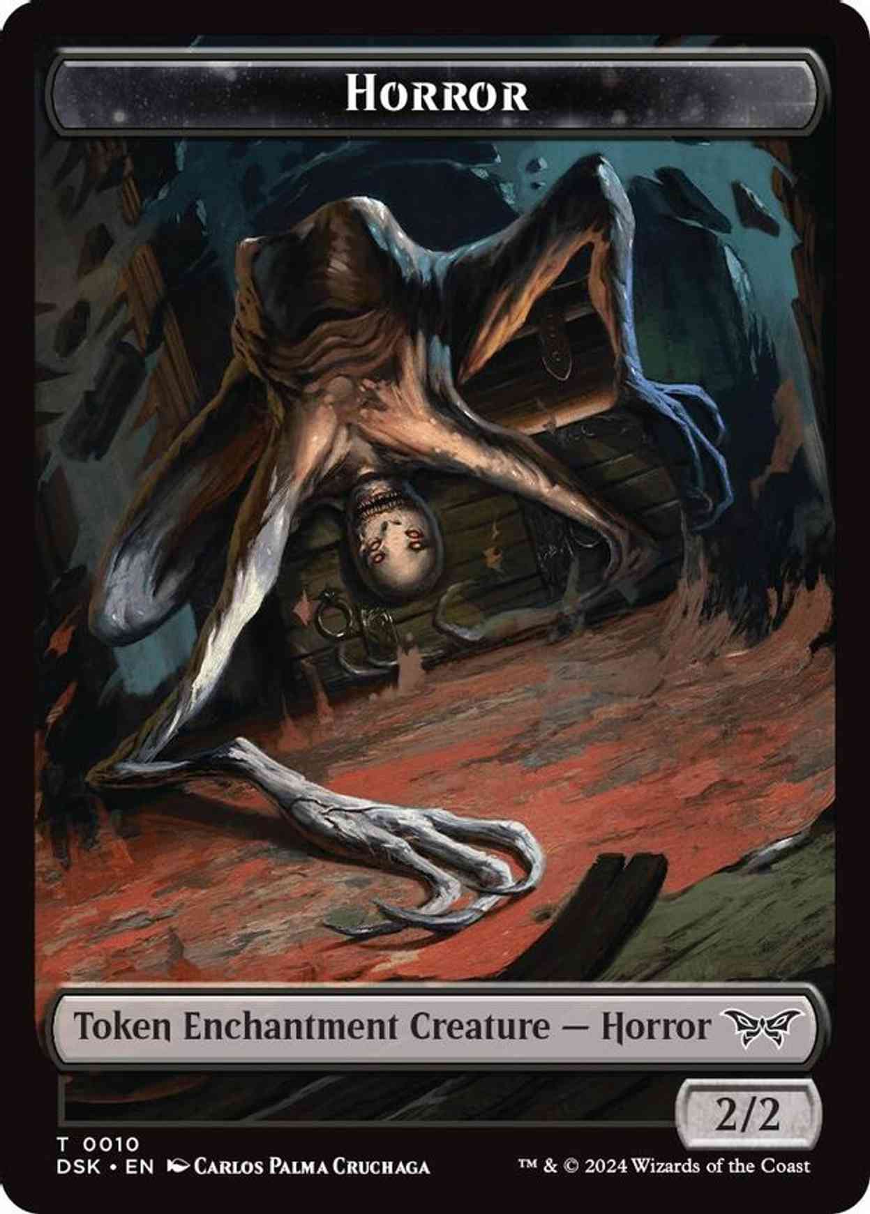 Horror // Glimmer Double-Sided Token magic card front