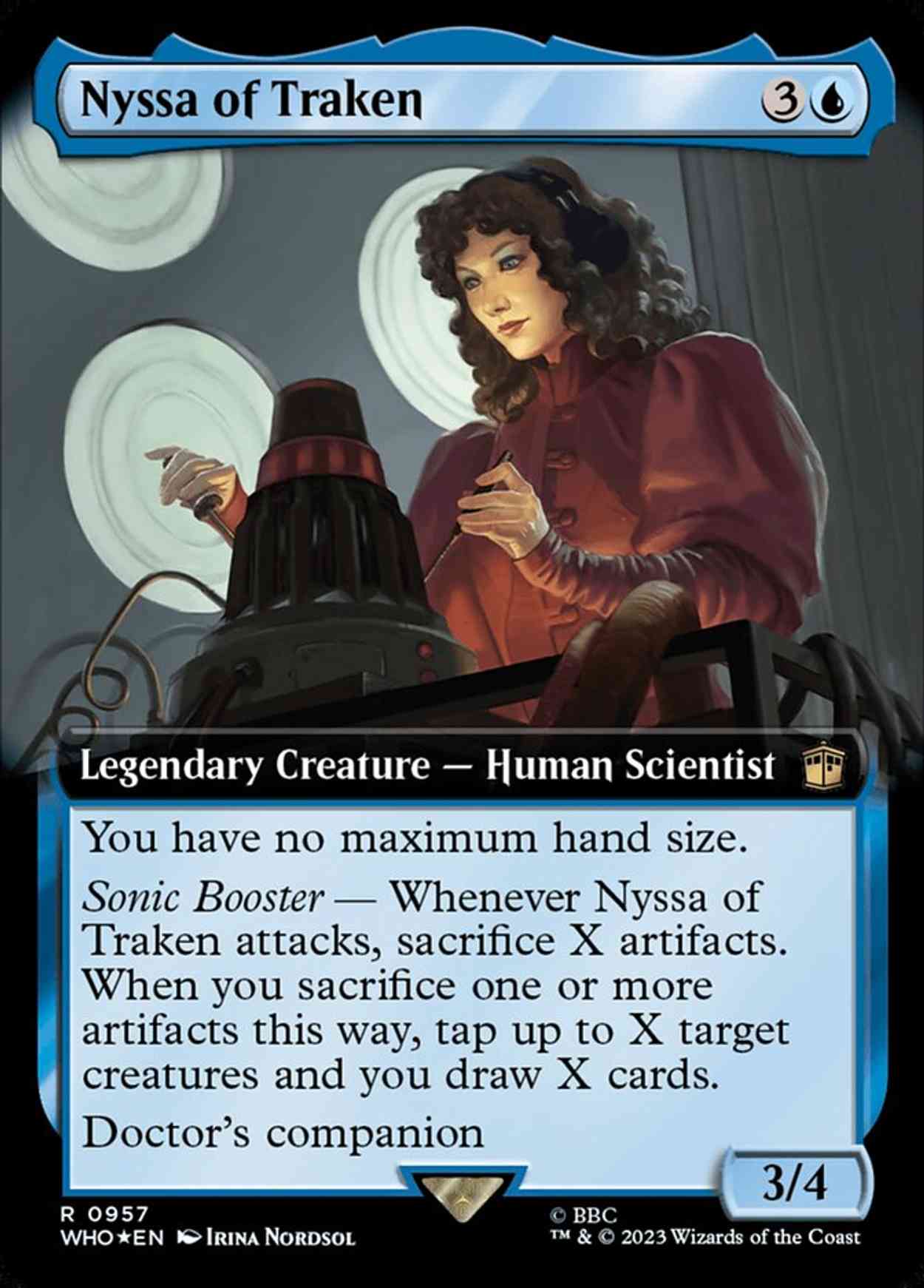 Nyssa of Traken (Extended Art) (Surge Foil) magic card front