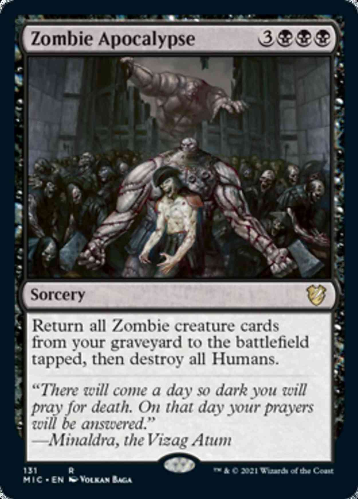 Zombie Apocalypse magic card front