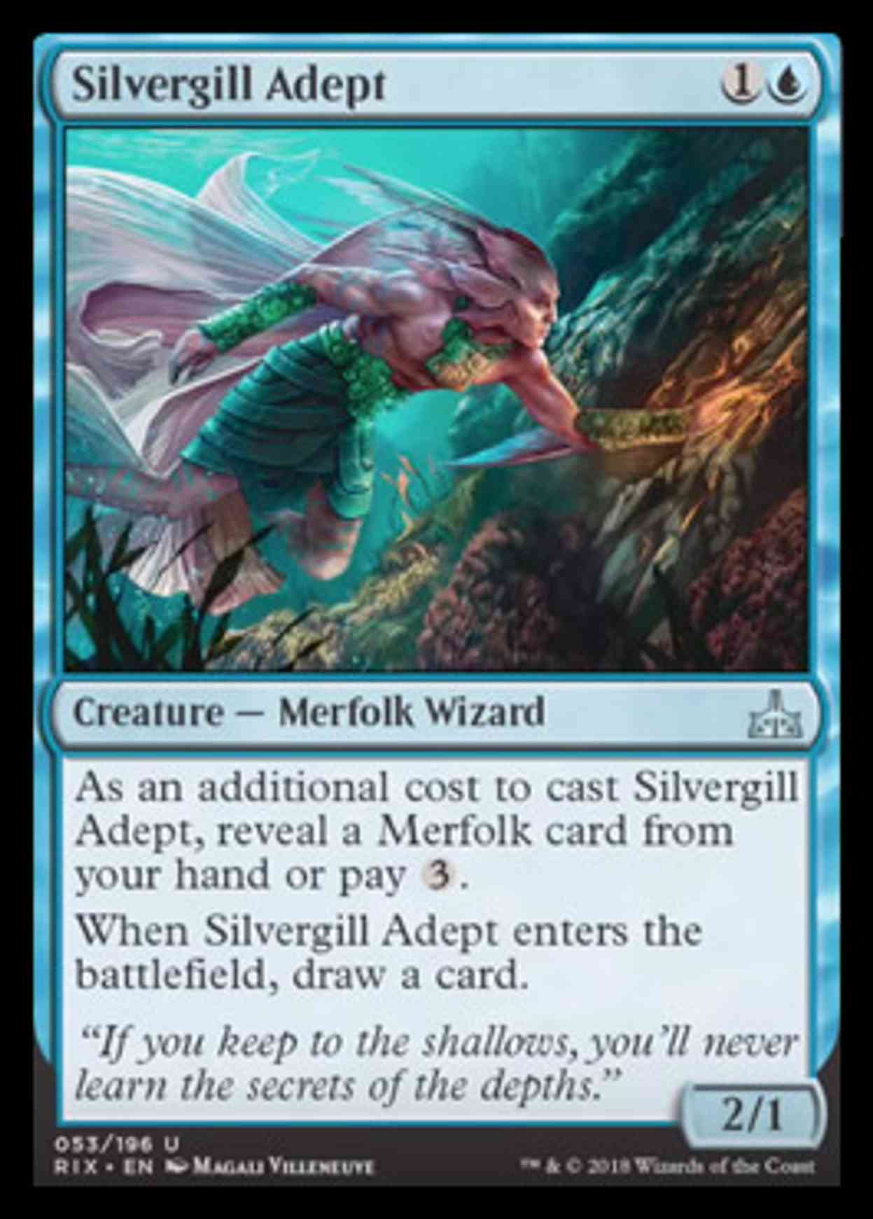 Silvergill Adept magic card front