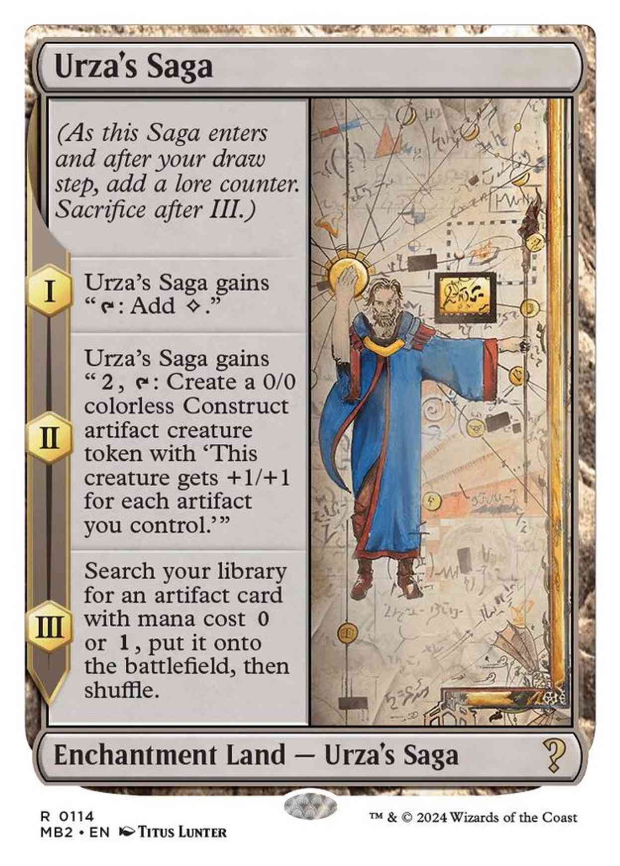 Urza's Saga (White Border) magic card front