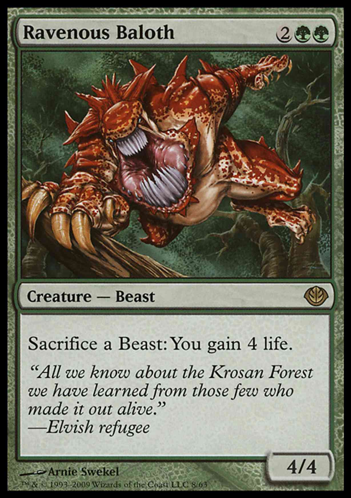 Ravenous Baloth Price from mtg Duel Decks: Garruk vs. Liliana