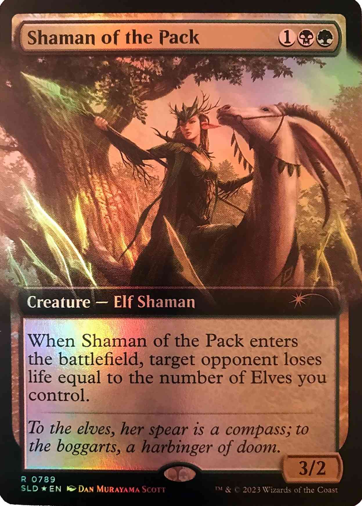 Shaman of the Pack (Extended Art) magic card front