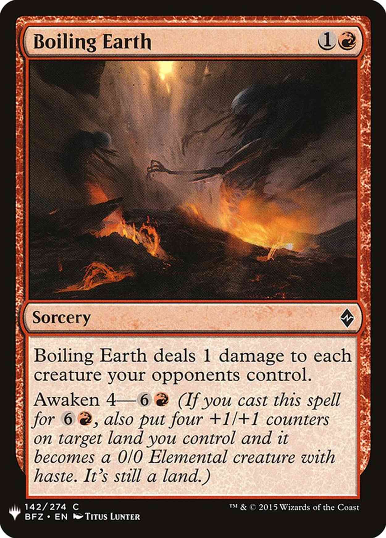 Boiling Earth magic card front