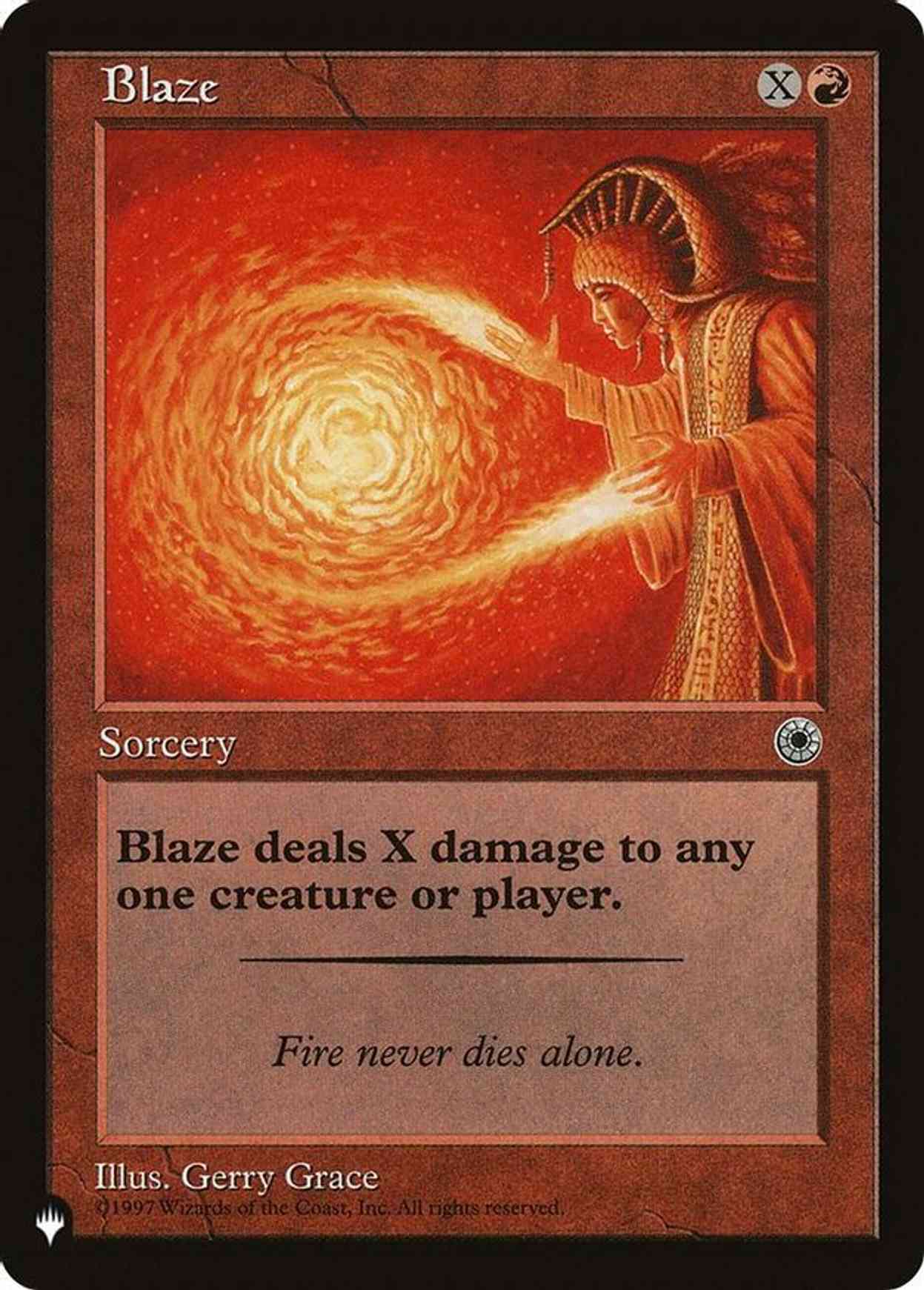 Blaze magic card front