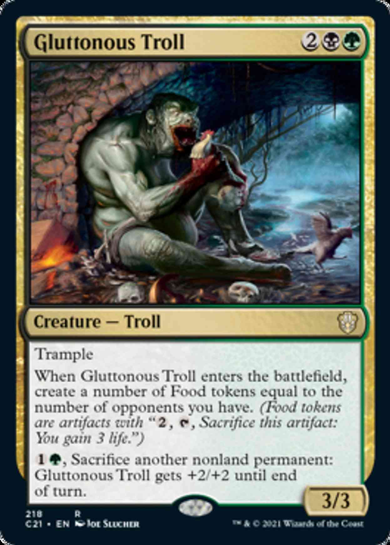 Gluttonous Troll magic card front