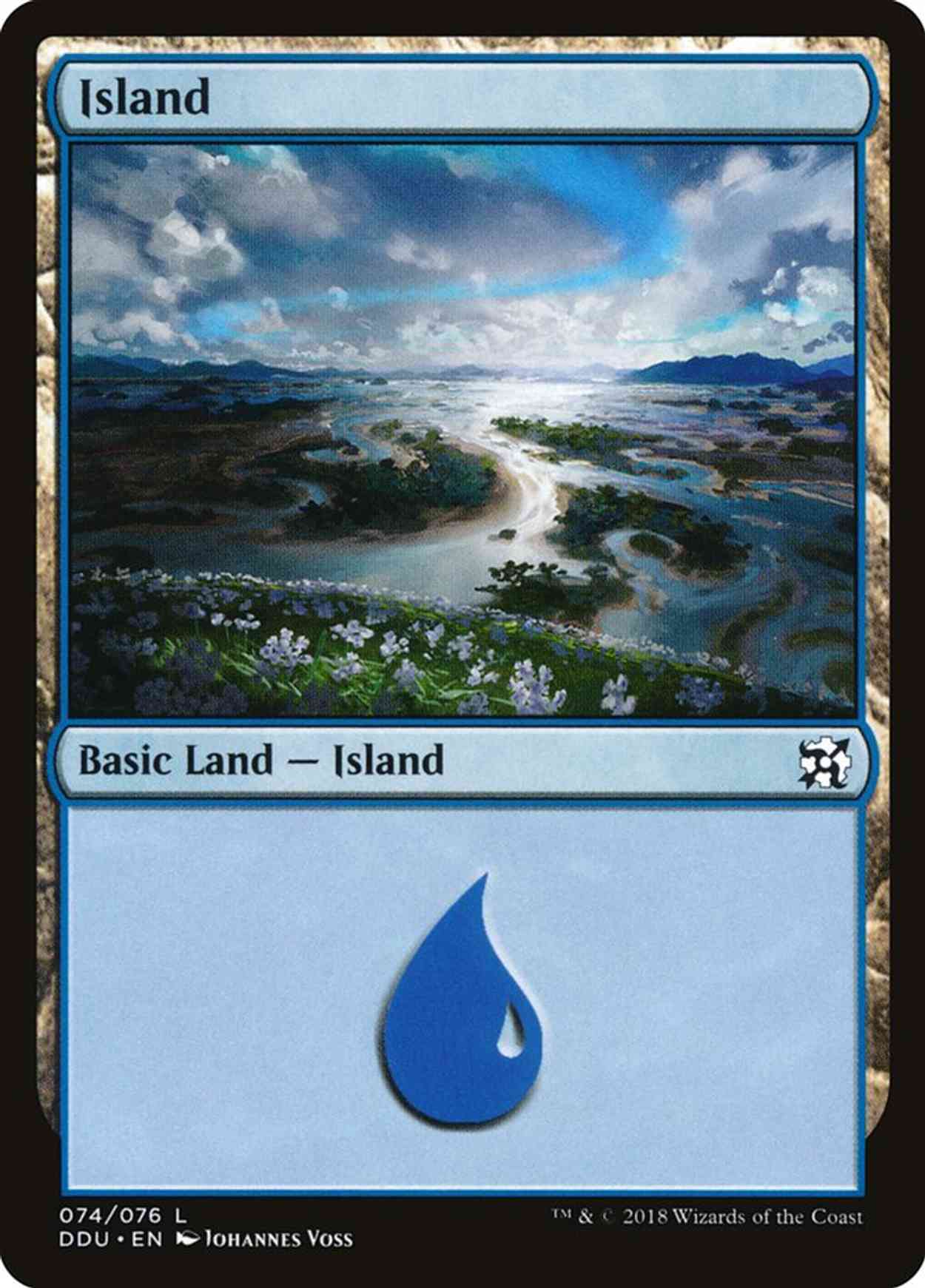 Island (74) magic card front