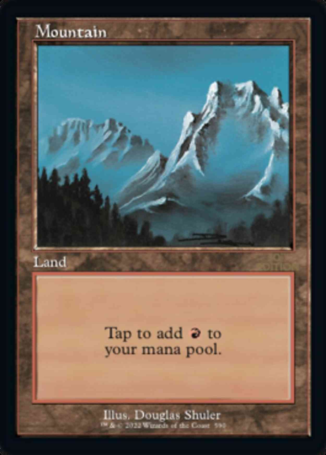 Mountain (590) (Retro Frame) magic card front