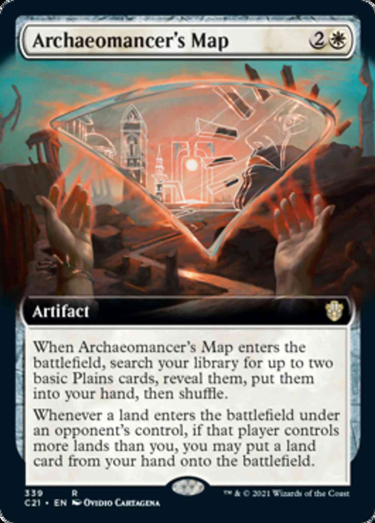 Archaeomancer's Map (Extended Art) magic card front