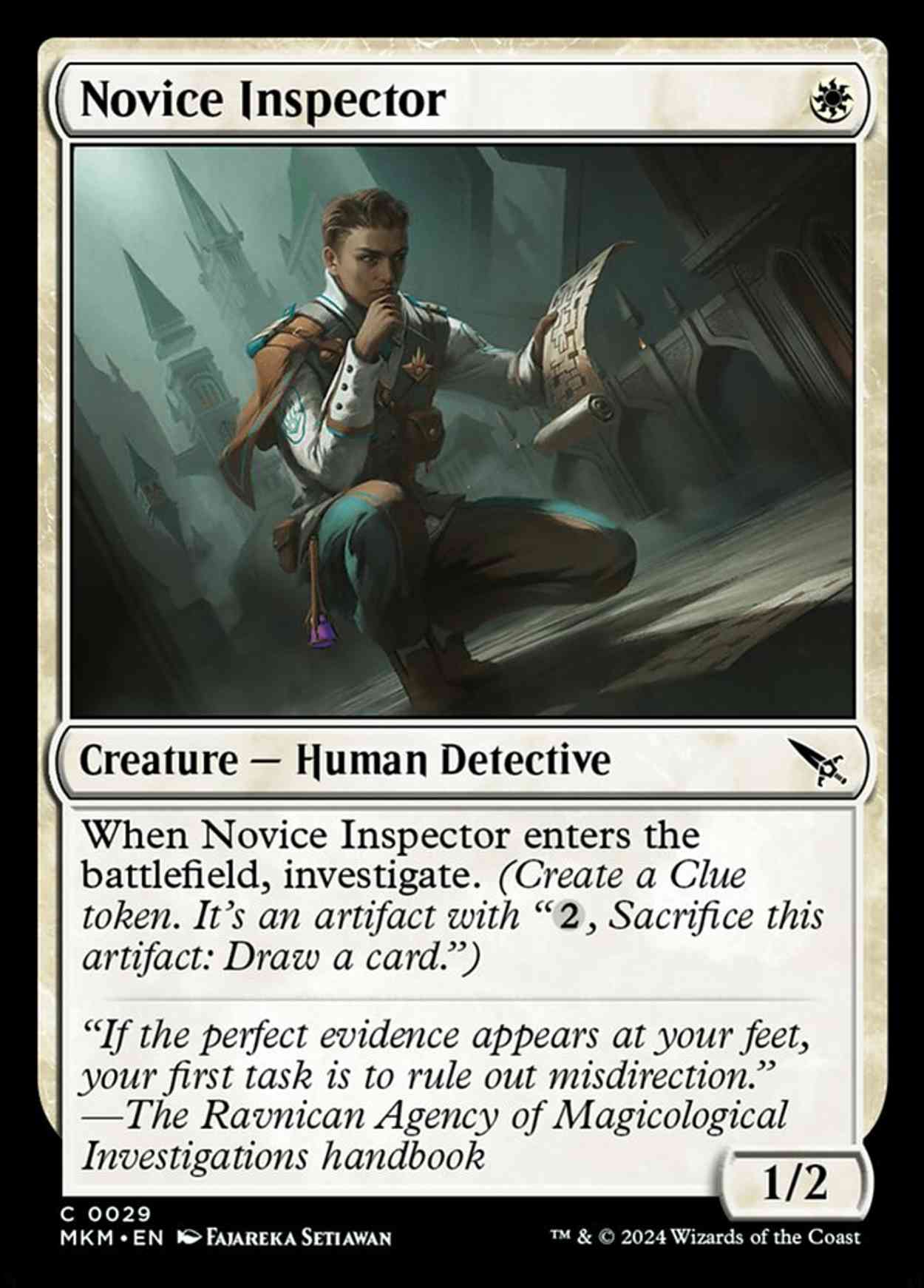 Novice Inspector magic card front