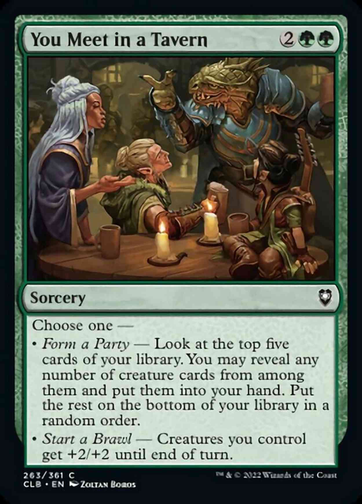 You Meet in a Tavern magic card front