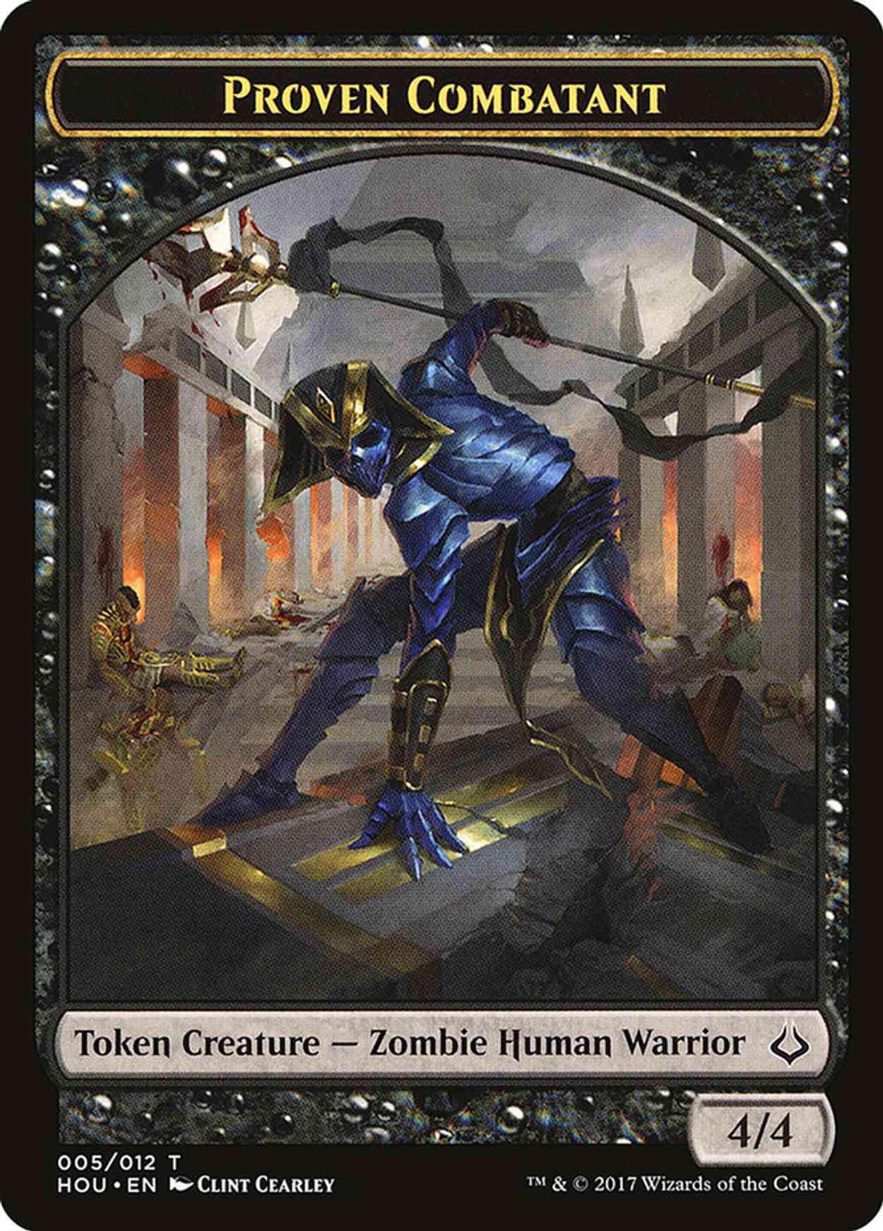 Proven Combatant // Zombie Double-sided Token magic card front