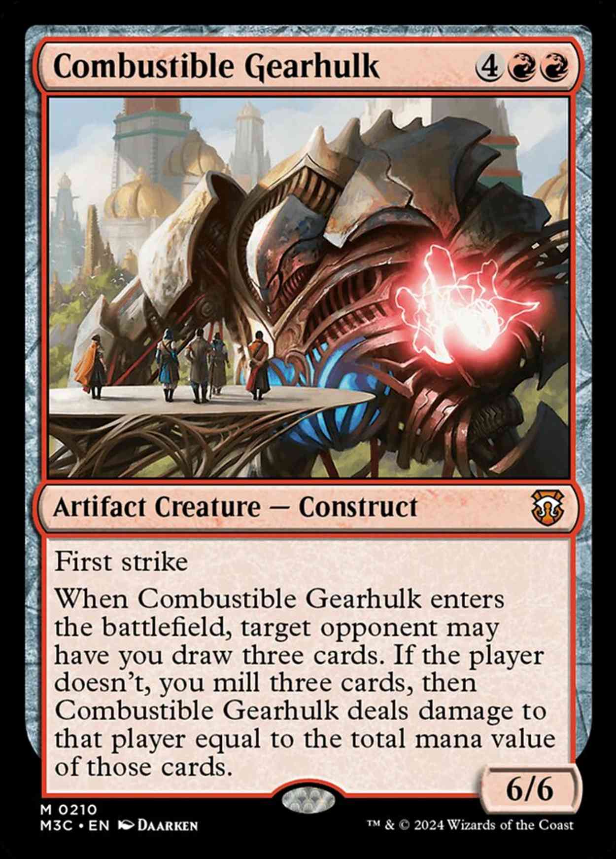 Combustible Gearhulk magic card front