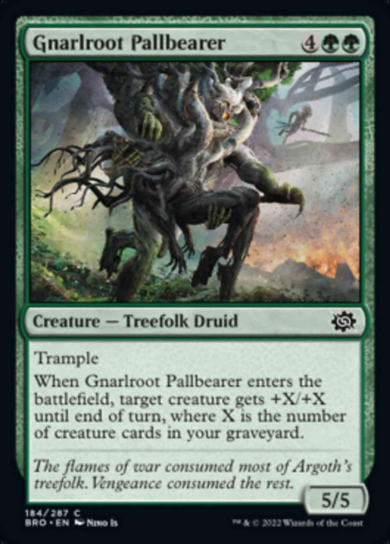 Gnarlroot Pallbearer magic card front