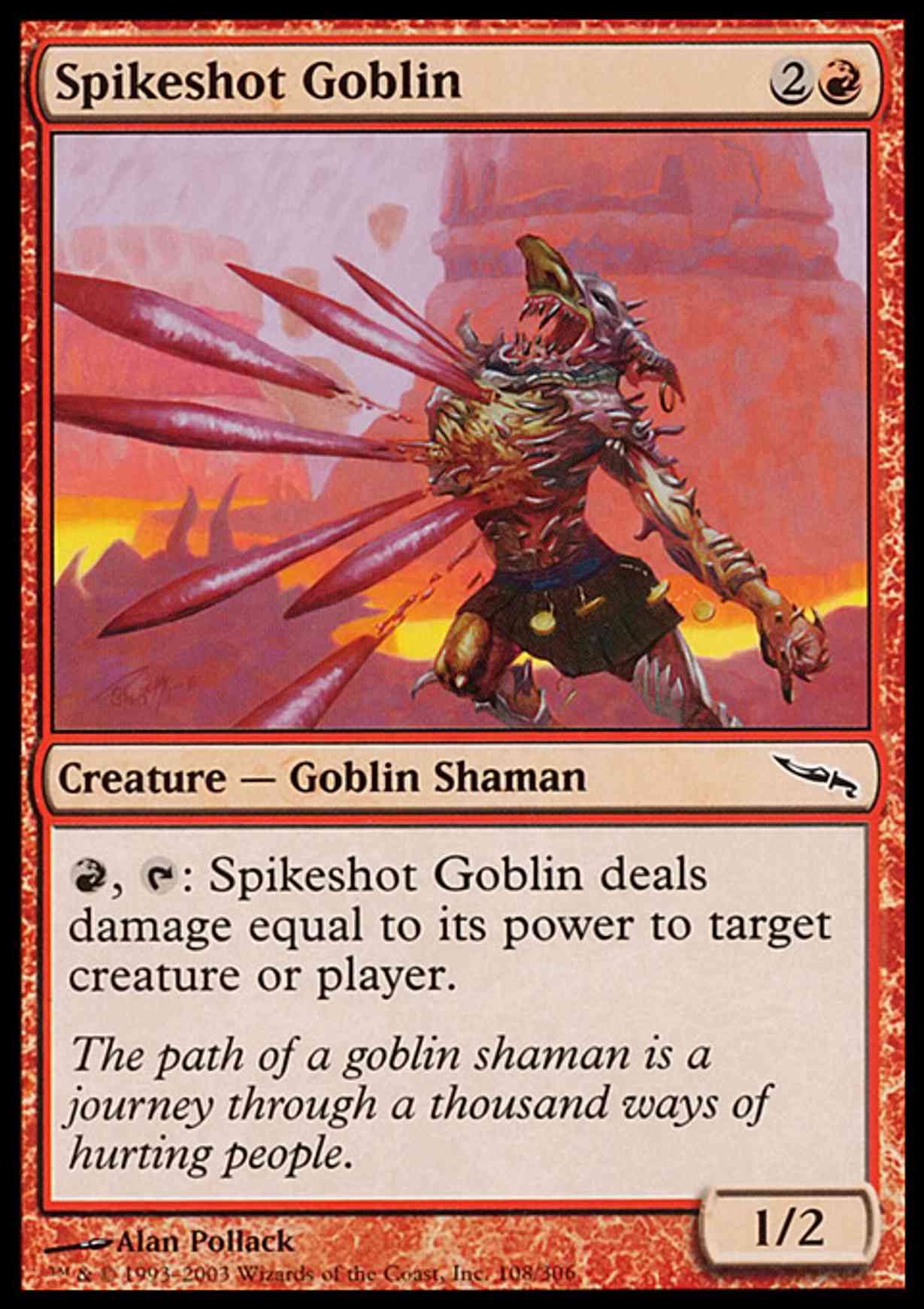 Spikeshot Goblin magic card front
