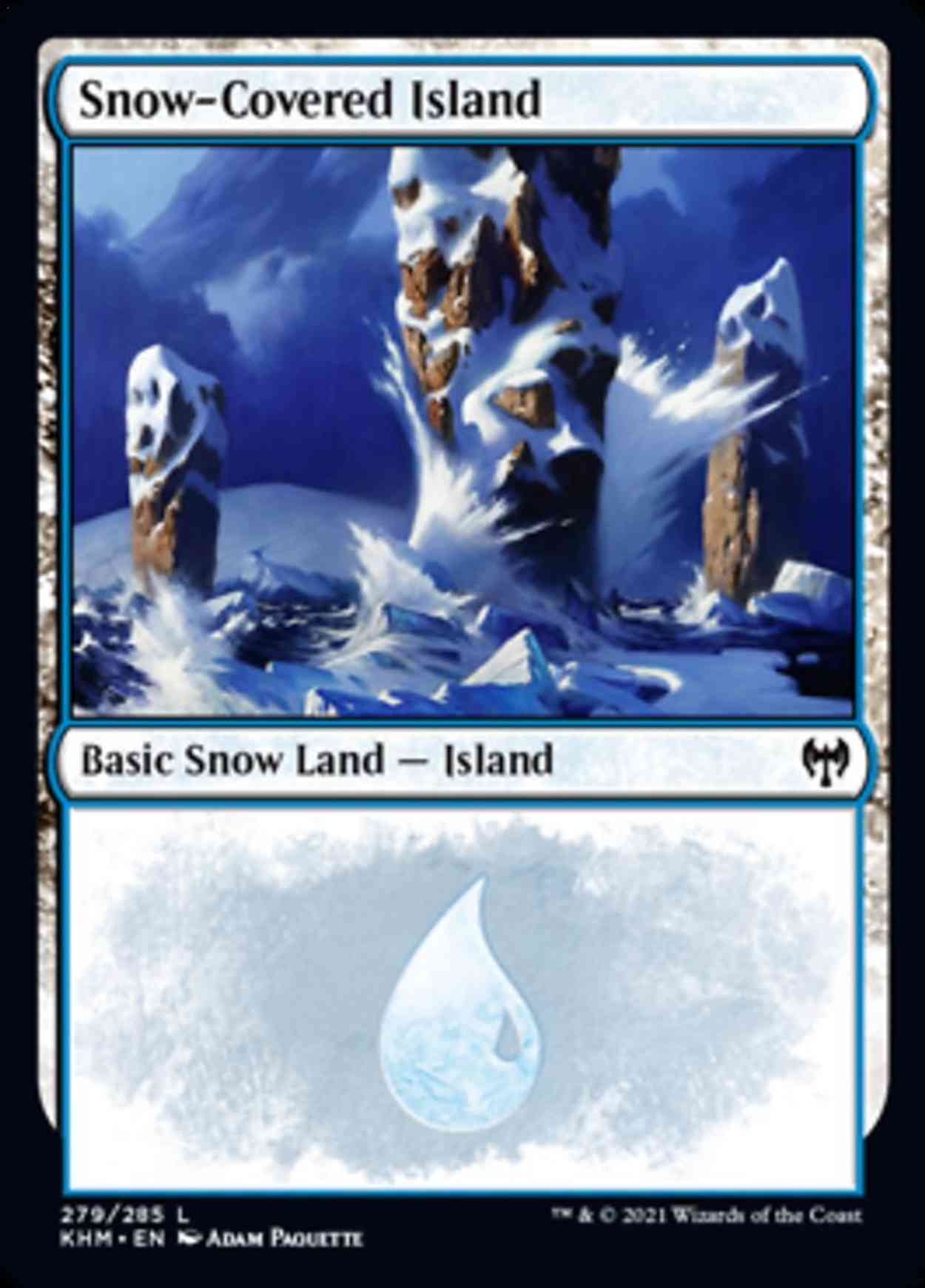 Snow-Covered Island (279) magic card front