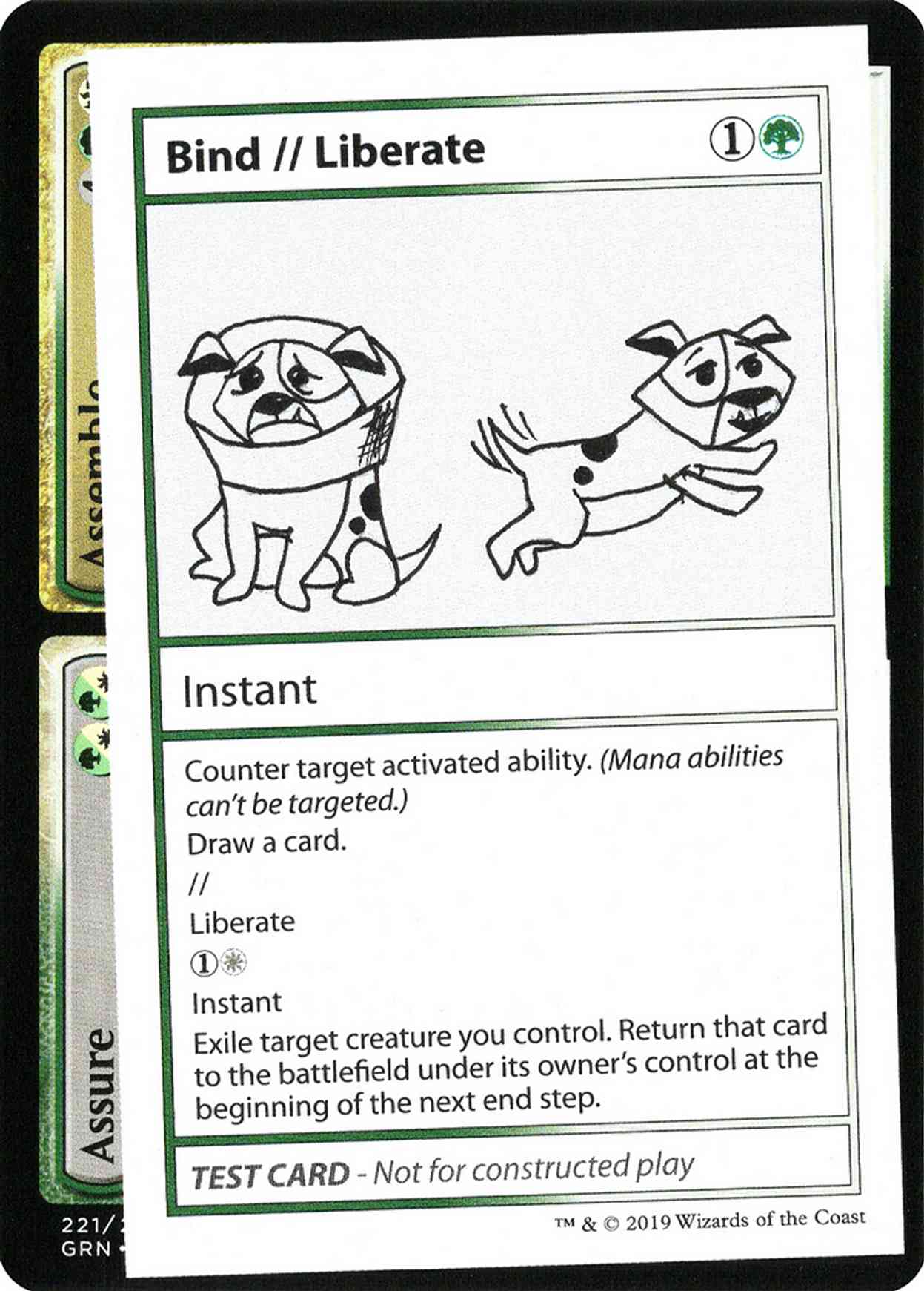 Bind // Liberate (No PW Symbol) magic card front