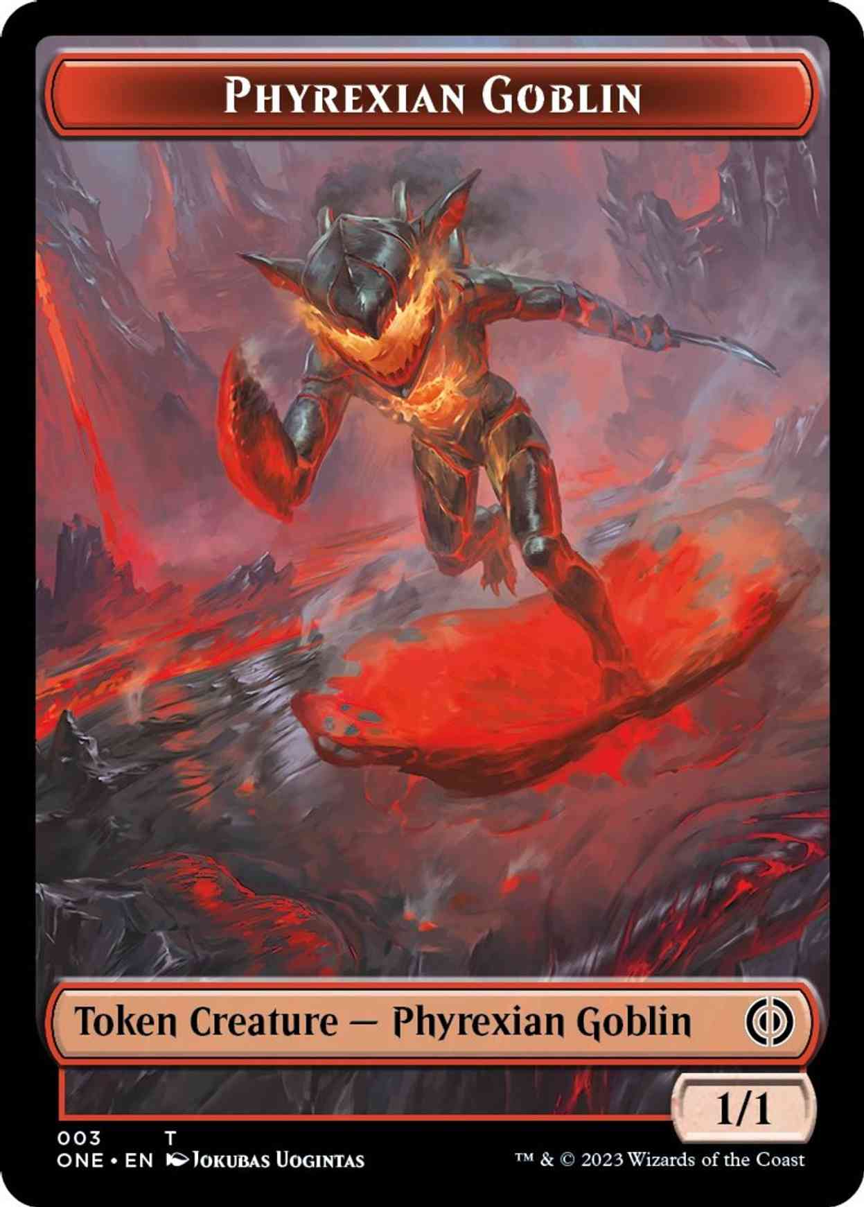 Phyrexian Goblin // Phyrexian Golem Double-Sided Token magic card front
