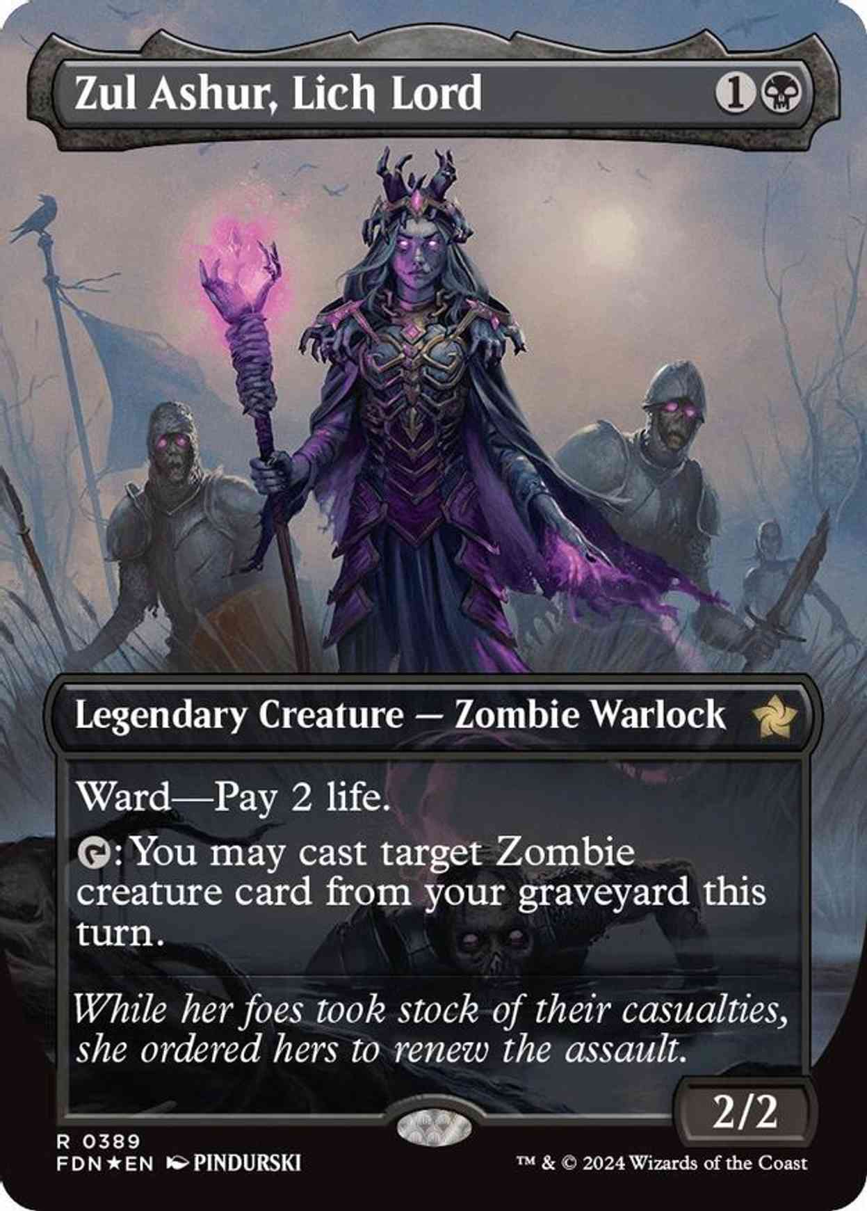 Zul Ashur, Lich Lord (Borderless) (Mana Foil) magic card front