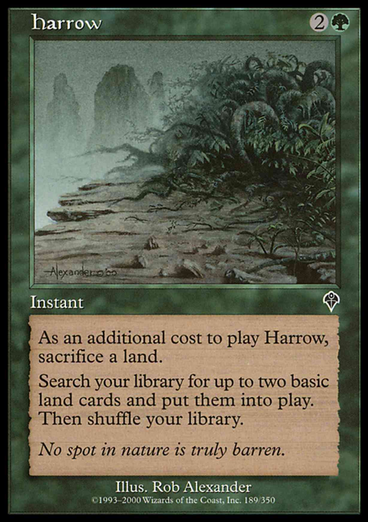 Harrow magic card front