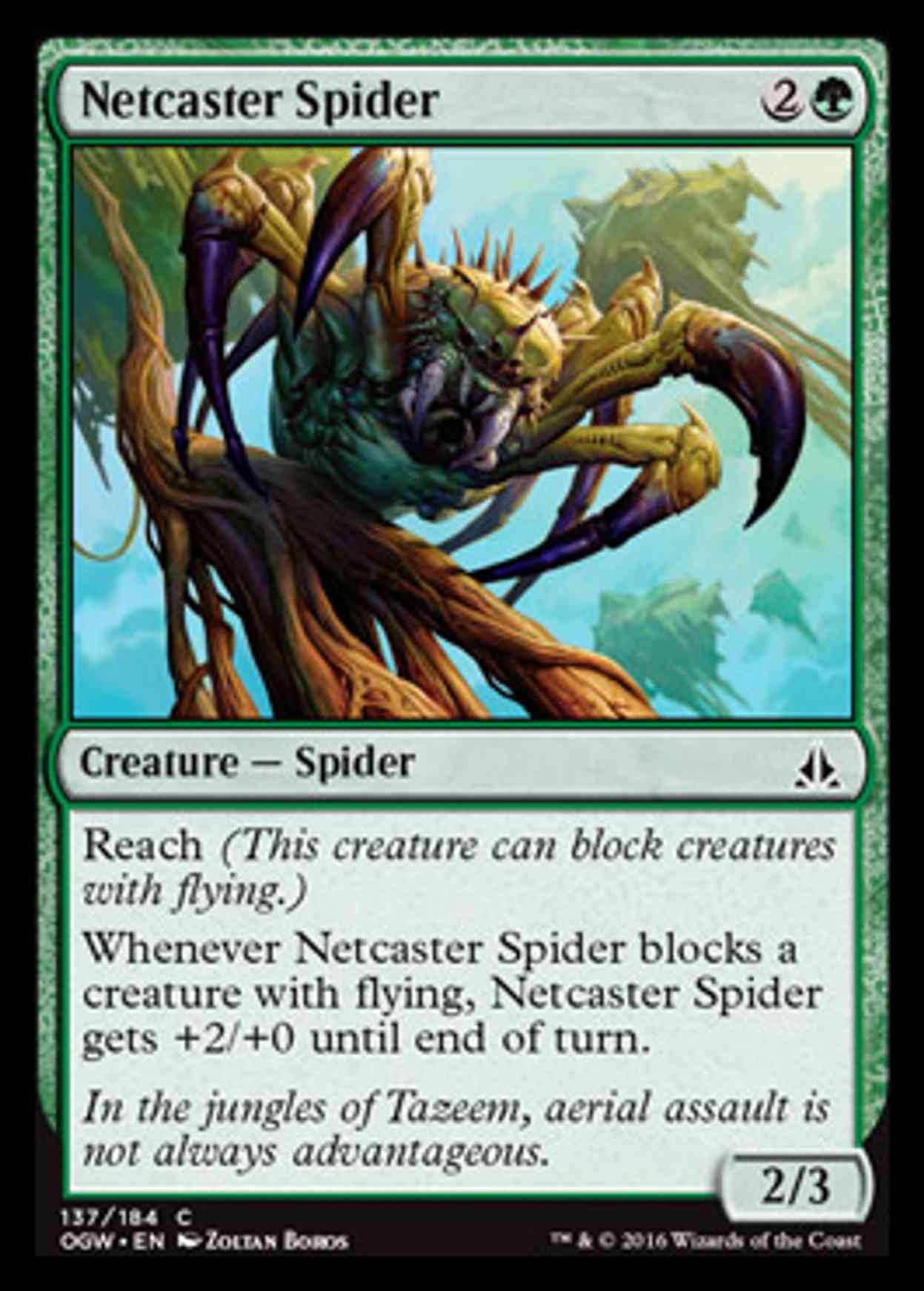 Netcaster Spider magic card front