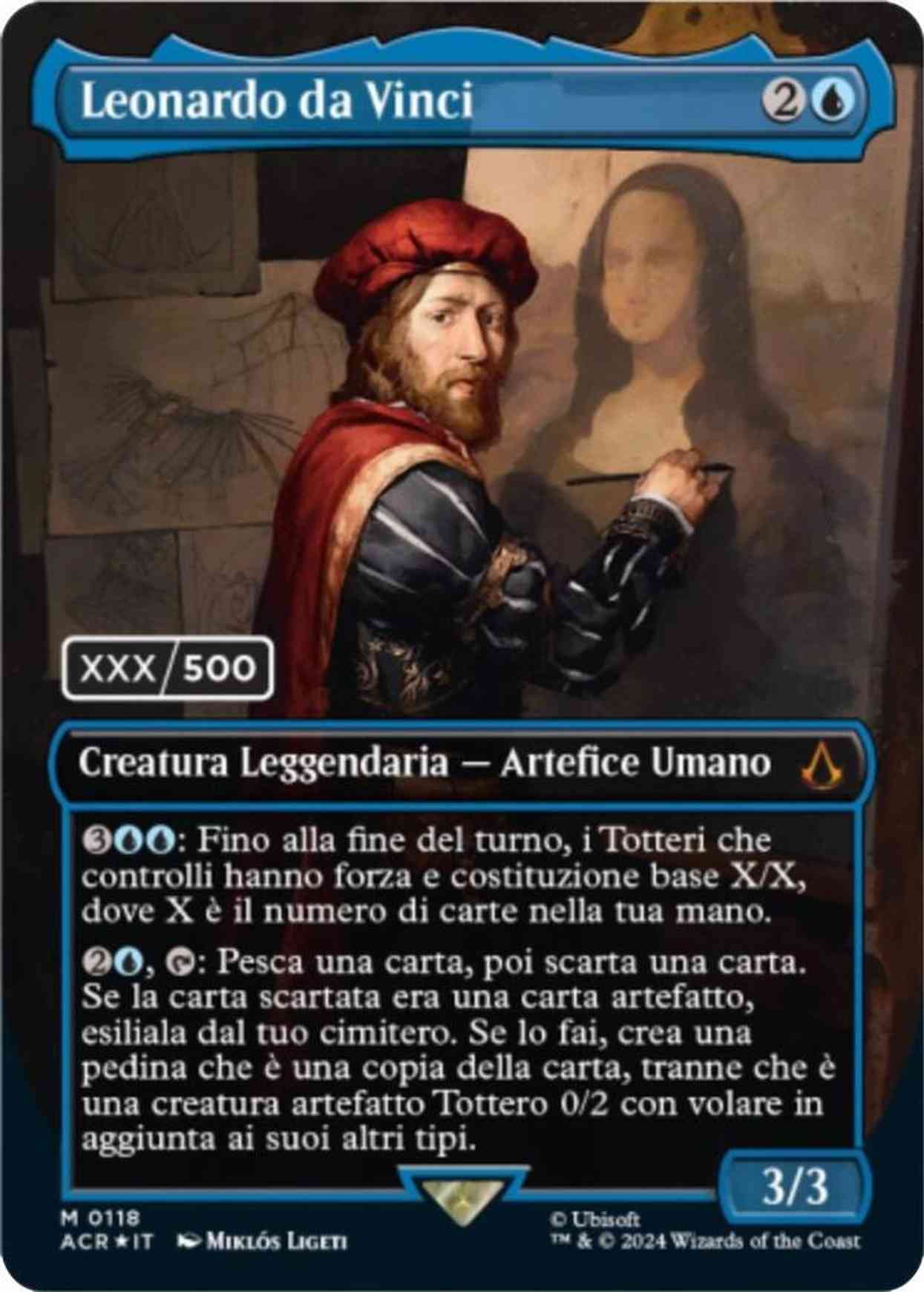 Leonardo da Vinci (Italian) (Serial Numbered) magic card front