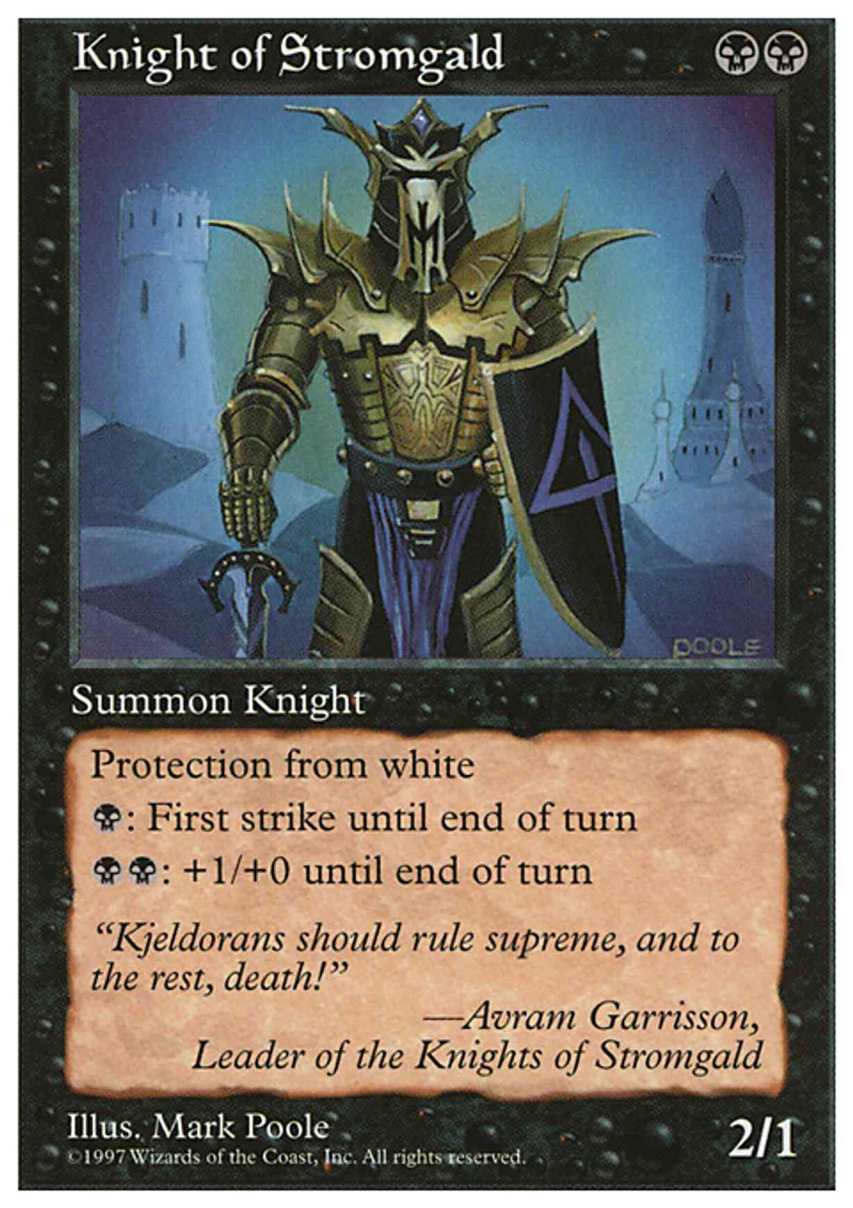Knight of Stromgald magic card front