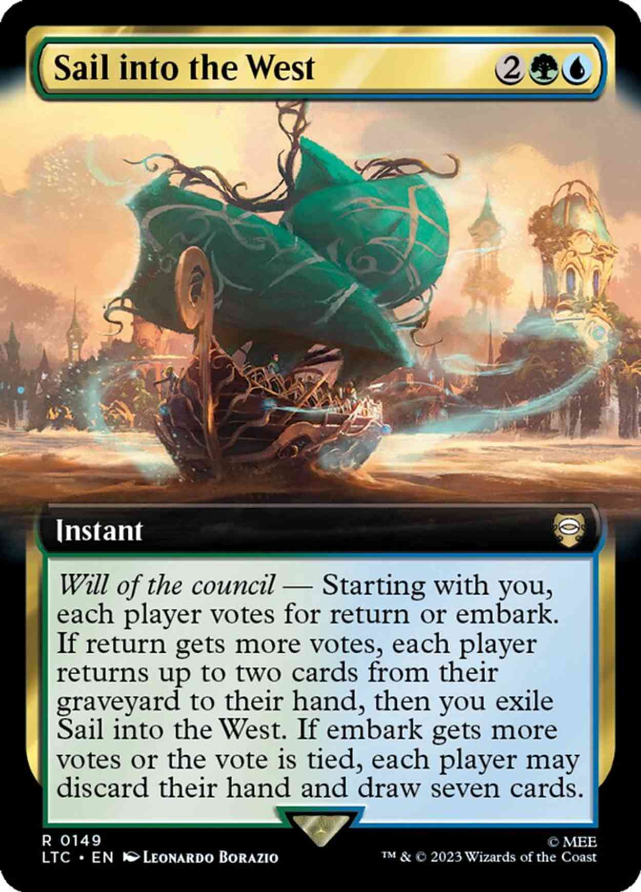 Sail into the West (Extended Art) magic card front