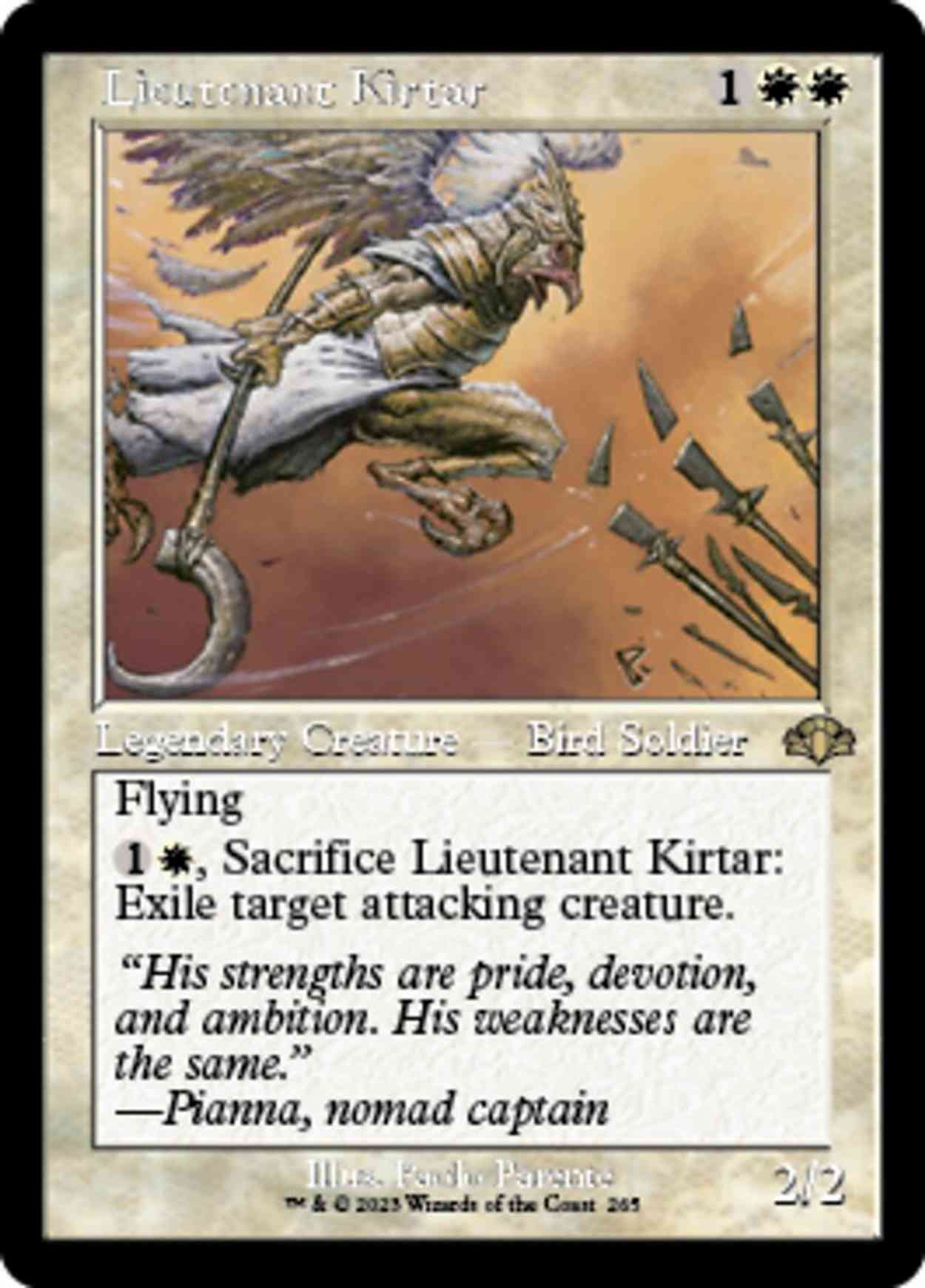 Lieutenant Kirtar (Retro Frame) magic card front