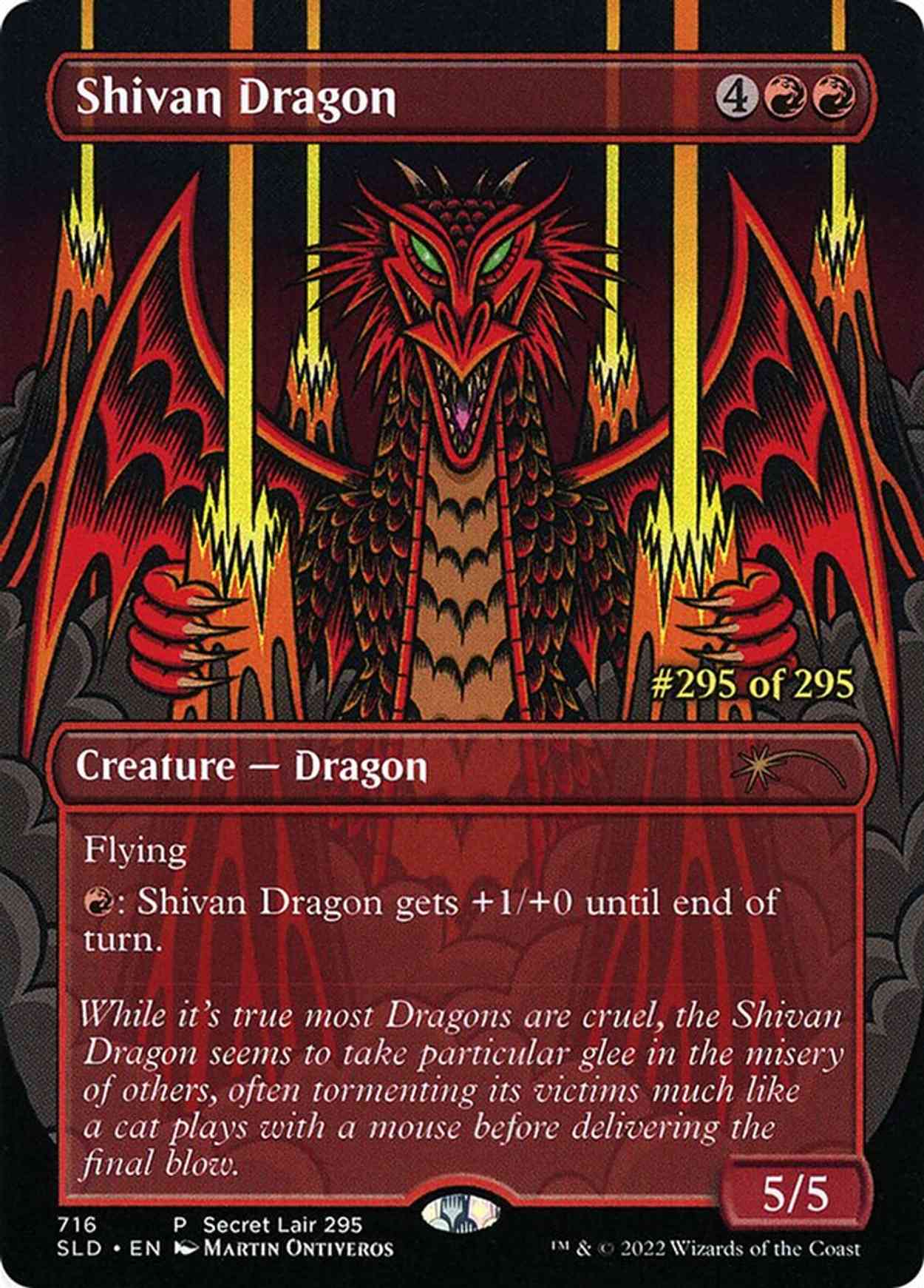 Shivan Dragon (Serial Numbered) magic card front