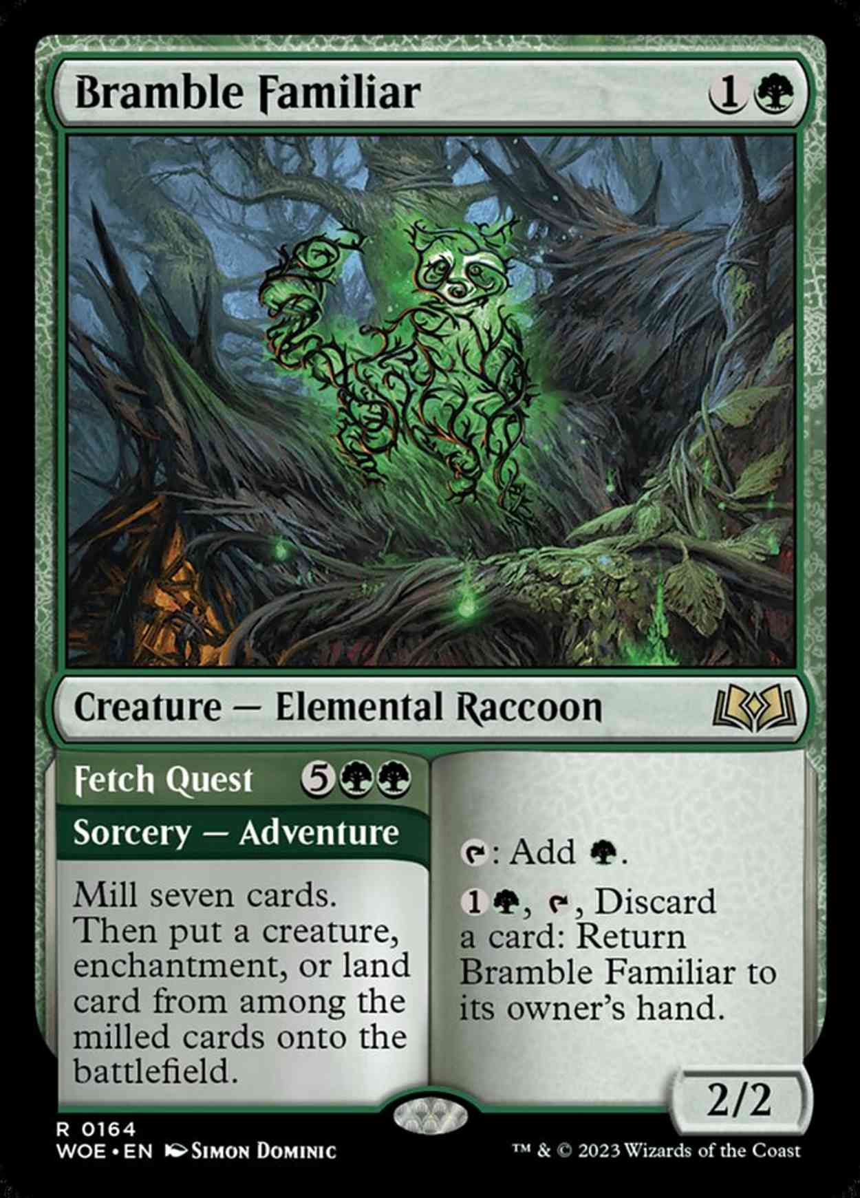 Bramble Familiar magic card front