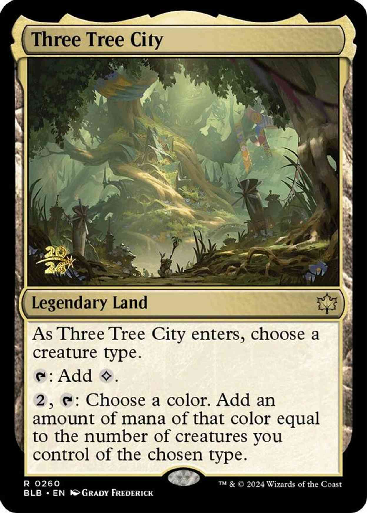 Three Tree City magic card front